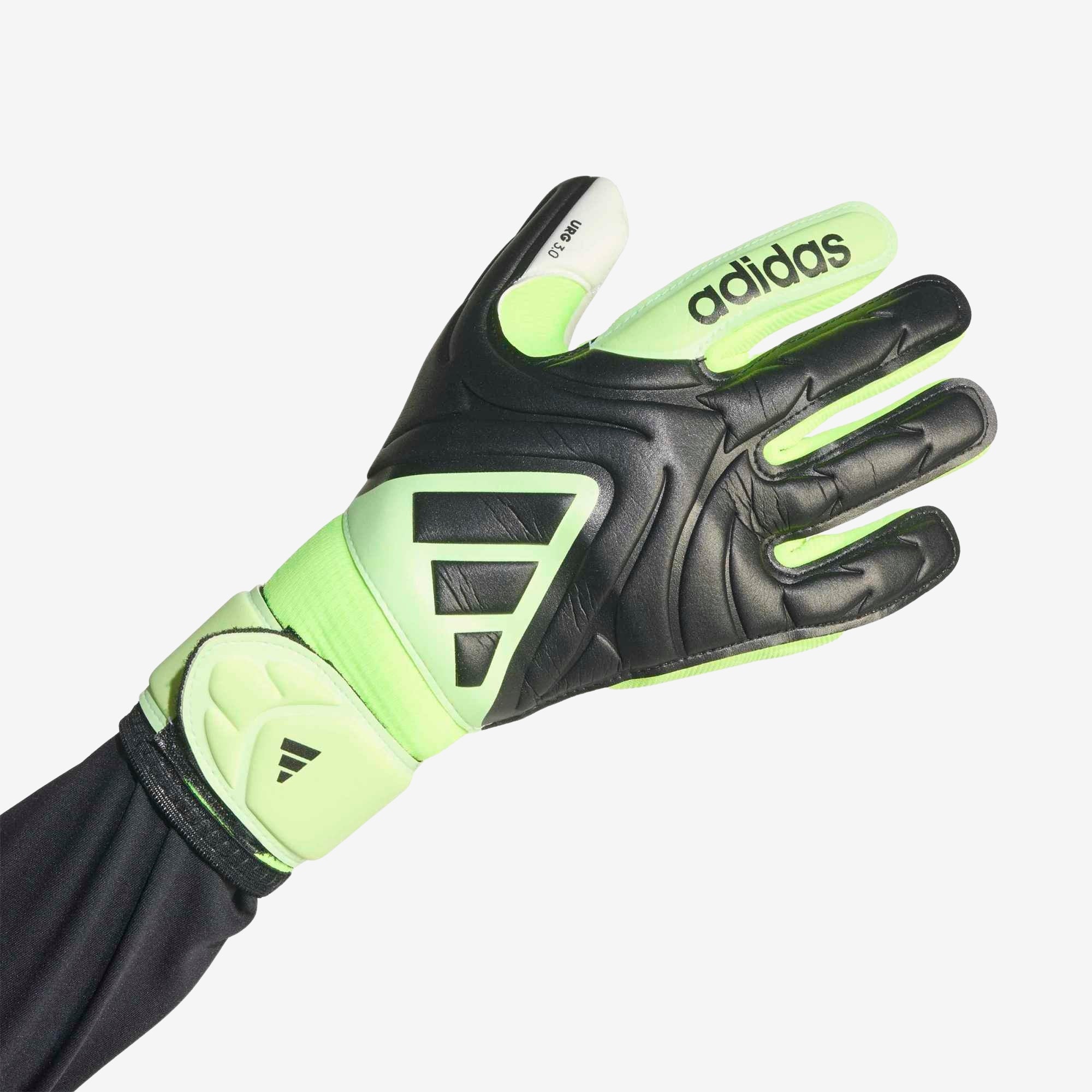 adidas Jr. Copa League Goalkeeper Gloves - Black / Black / Lucid Lemon