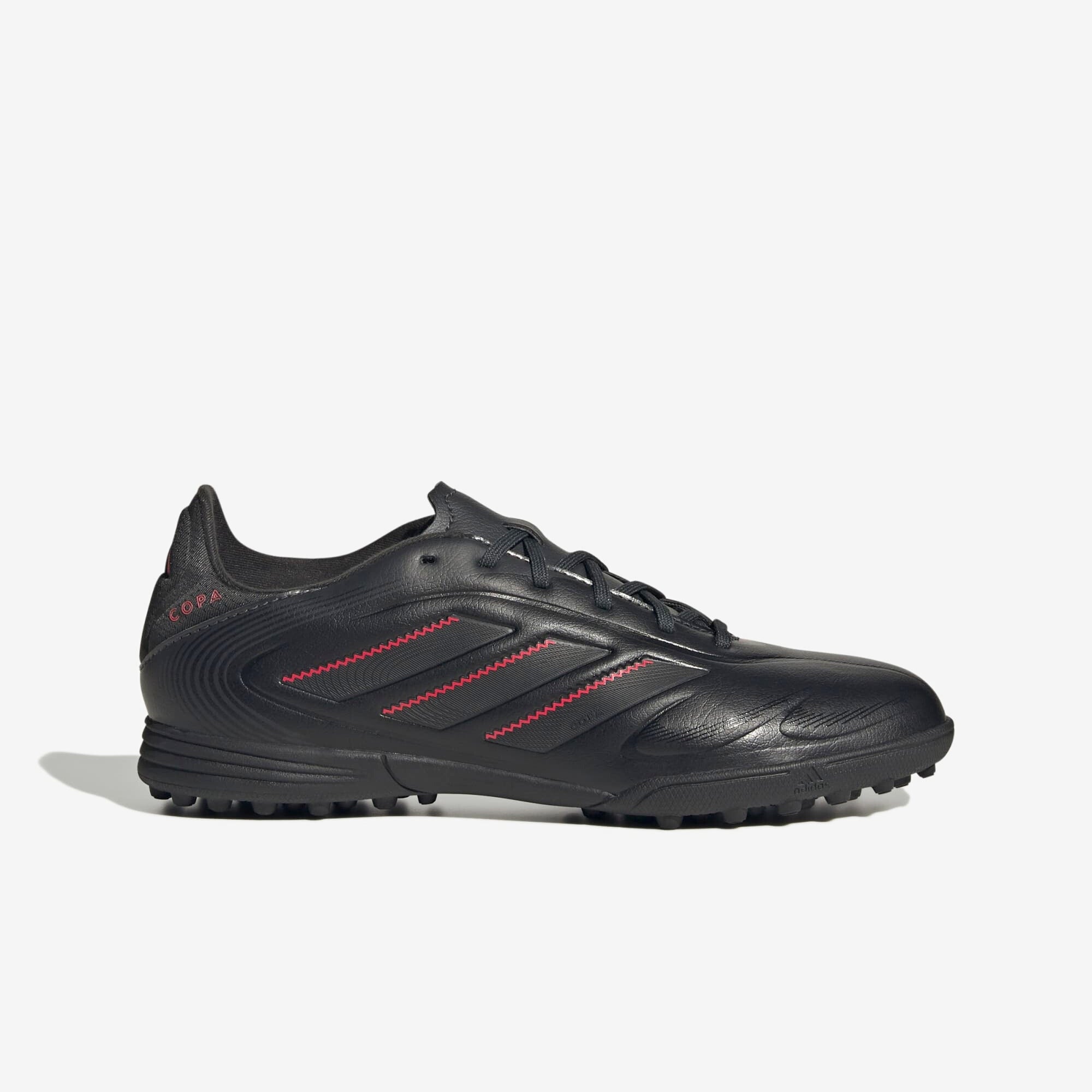 adidas Jr. Copa Pure 3 League Little/Big Kids' TF Low-Top Soccer Shoes - Core Black / Carbon / Lucid Red