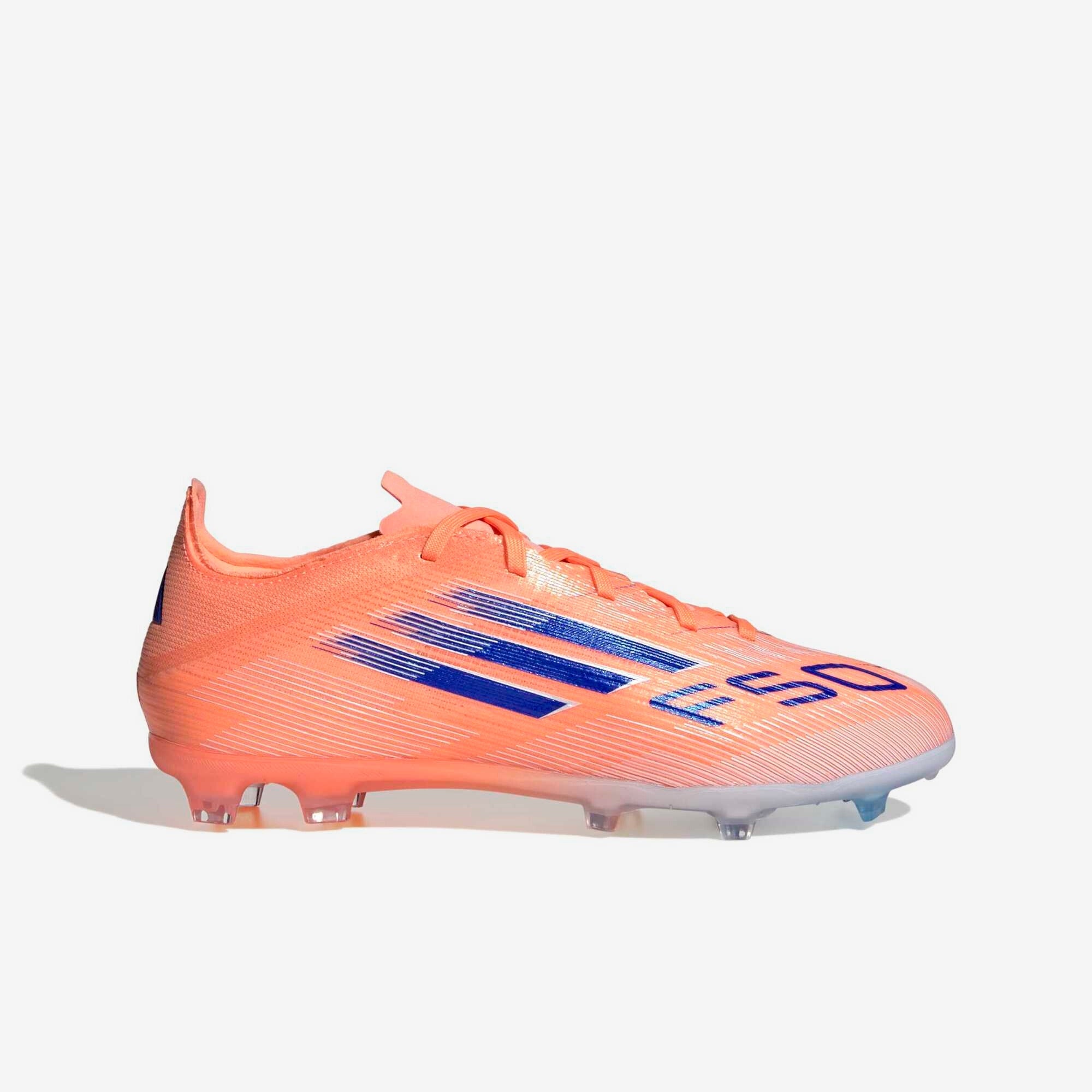 adidas Jr. F50 Elite Big Kids' Firm-Ground Low-Top Soccer Cleats - Beam Orange / Lucid Blue / Cloud White
