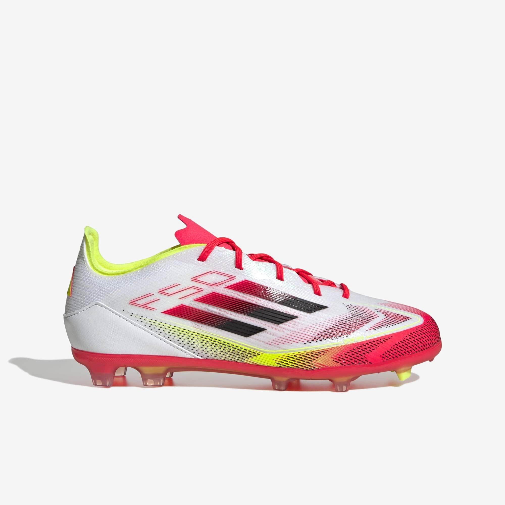 adidas Jr. F50 Elite Little/Big Kids' FG Low-Top Soccer Cleats - Cloud White / Core Black / Solar Yellow