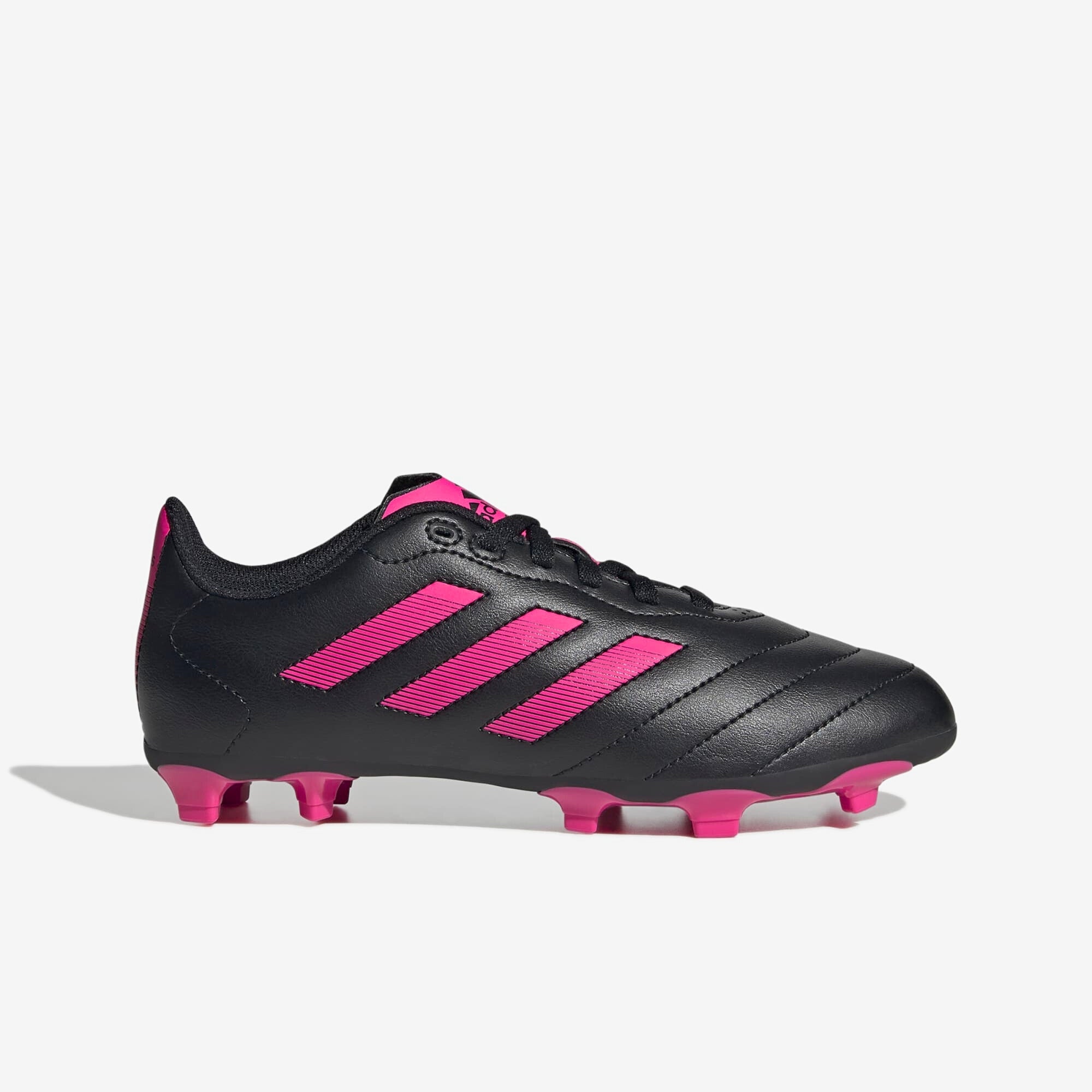 adidas Jr. Goletto VIII Little/Big Kids' FG Low-Top Soccer Cleats - Core Black / Team Shock Pink 2 / Core Black