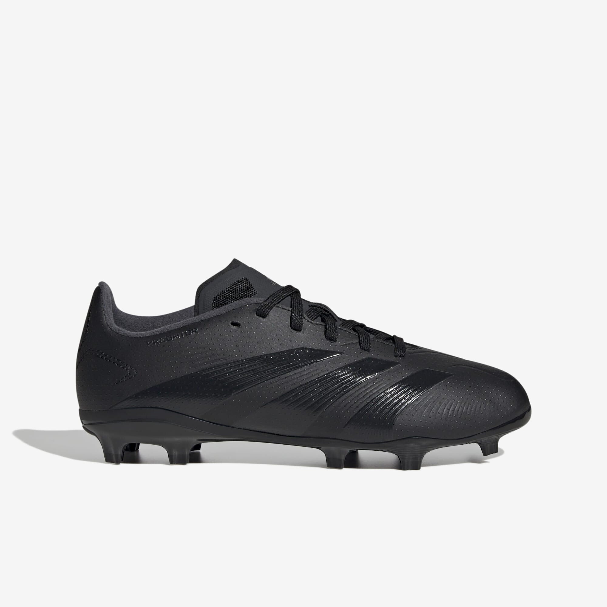 adidas Jr. Predator League Big Kids' Firm-Ground Low-Top Soccer Cleats - Core Black / Carbon / Core Black