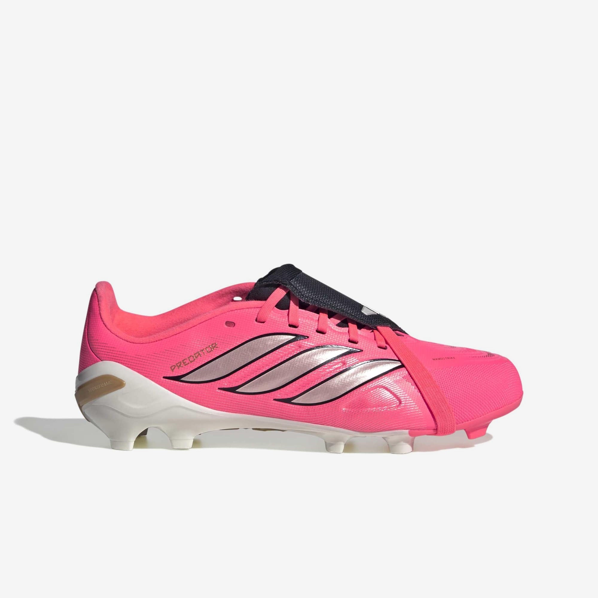 adidas Jr. Predator League Fold-Over Tongue Big Kids' Firm-Ground Low-Top Soccer Cleats - Solar Turbo / Thermal Chrome / Core Black