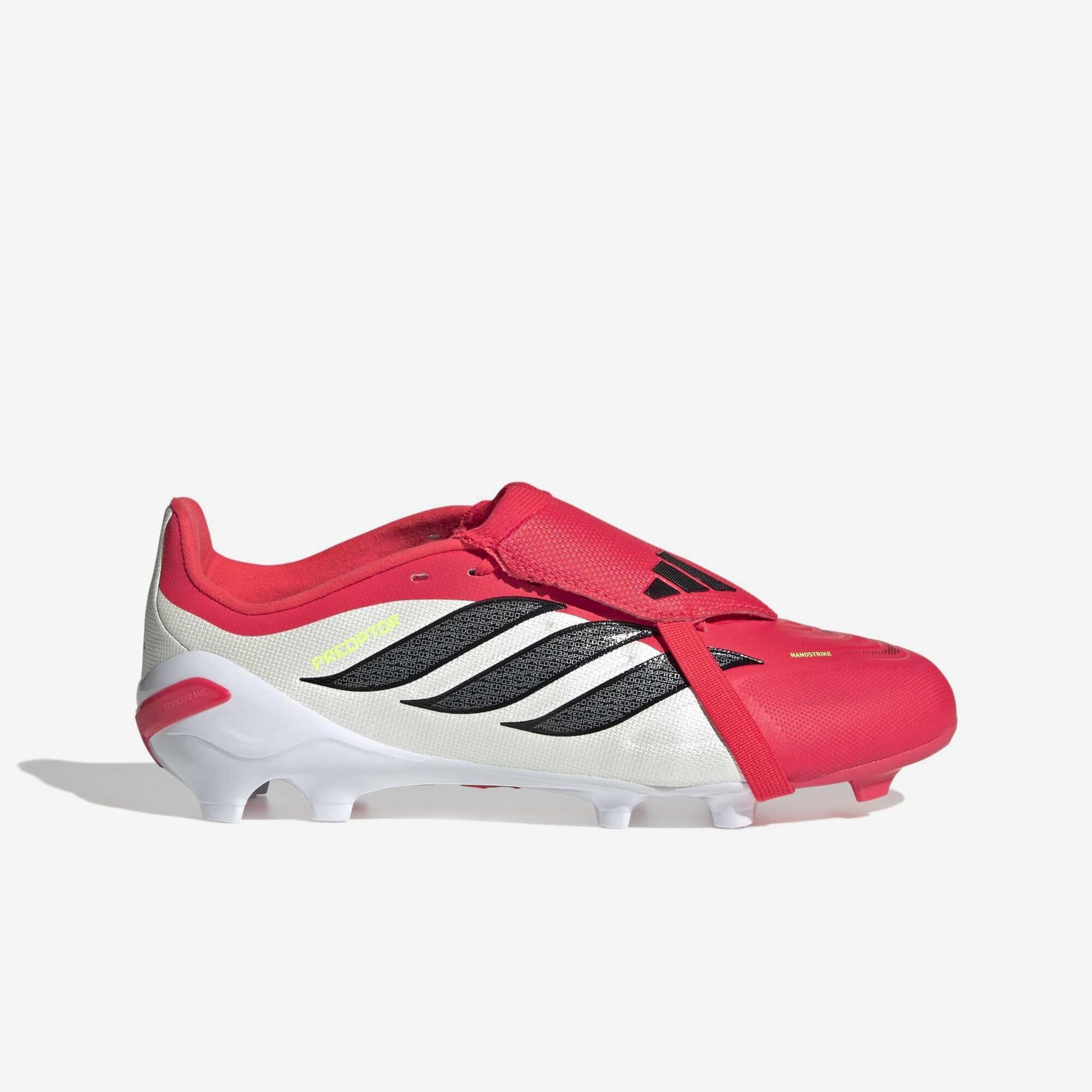 adidas Jr. Predator League Fold-Over Tongue Big Kids' Firm-Ground Low-Top Soccer Cleats - Lucid Red / Core Black / Cloud White