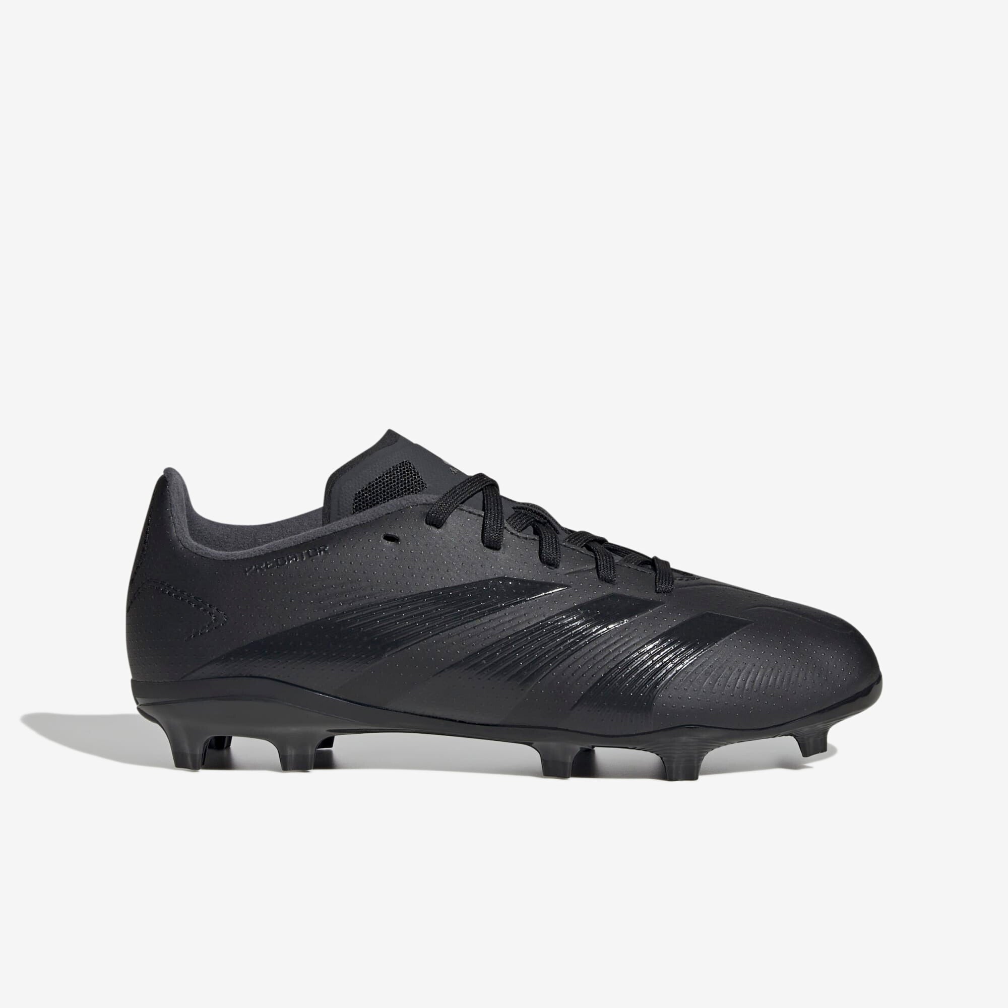 adidas Jr. Predator League Little/Big Kids' FG Low-Top Soccer Cleats - Core Black / Carbon / Core Black