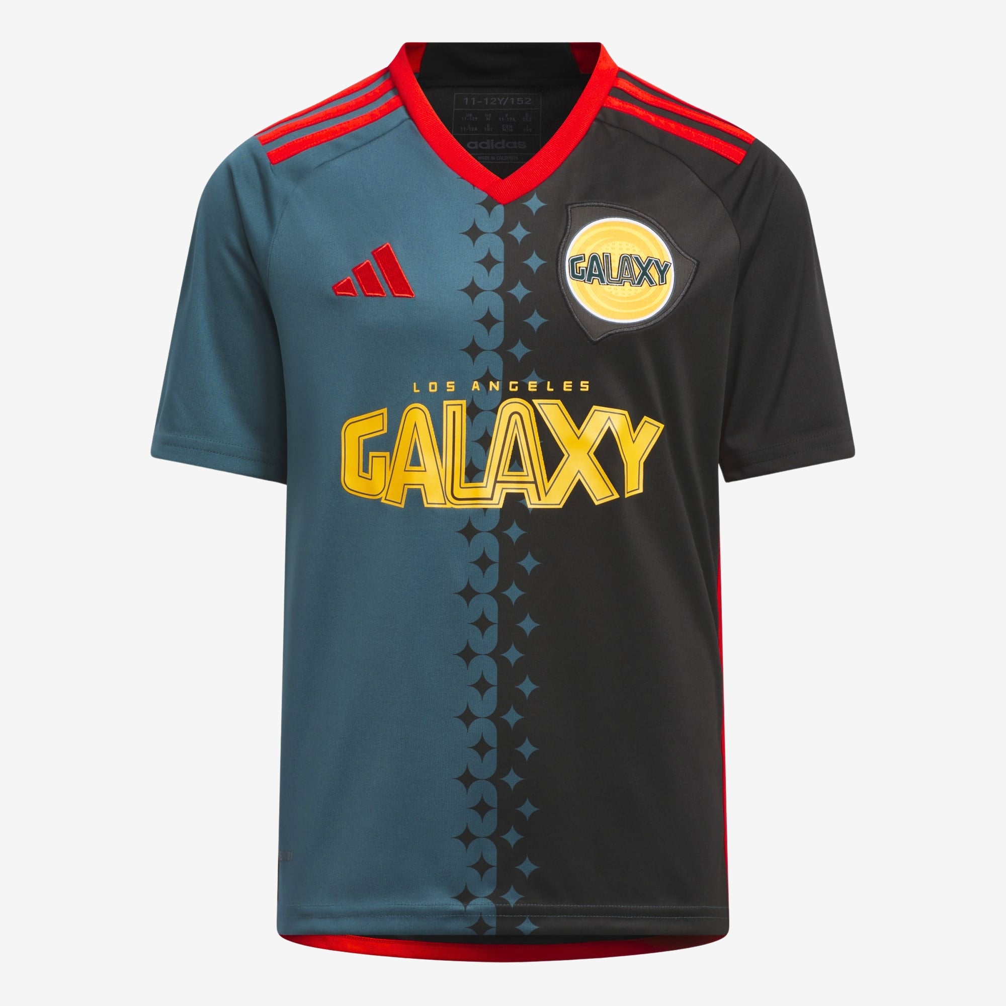 adidas LA Galaxy 2024/25 Stadium Third Big Kids' AEROREADY Soccer Replica Jersey - Black / Viridian