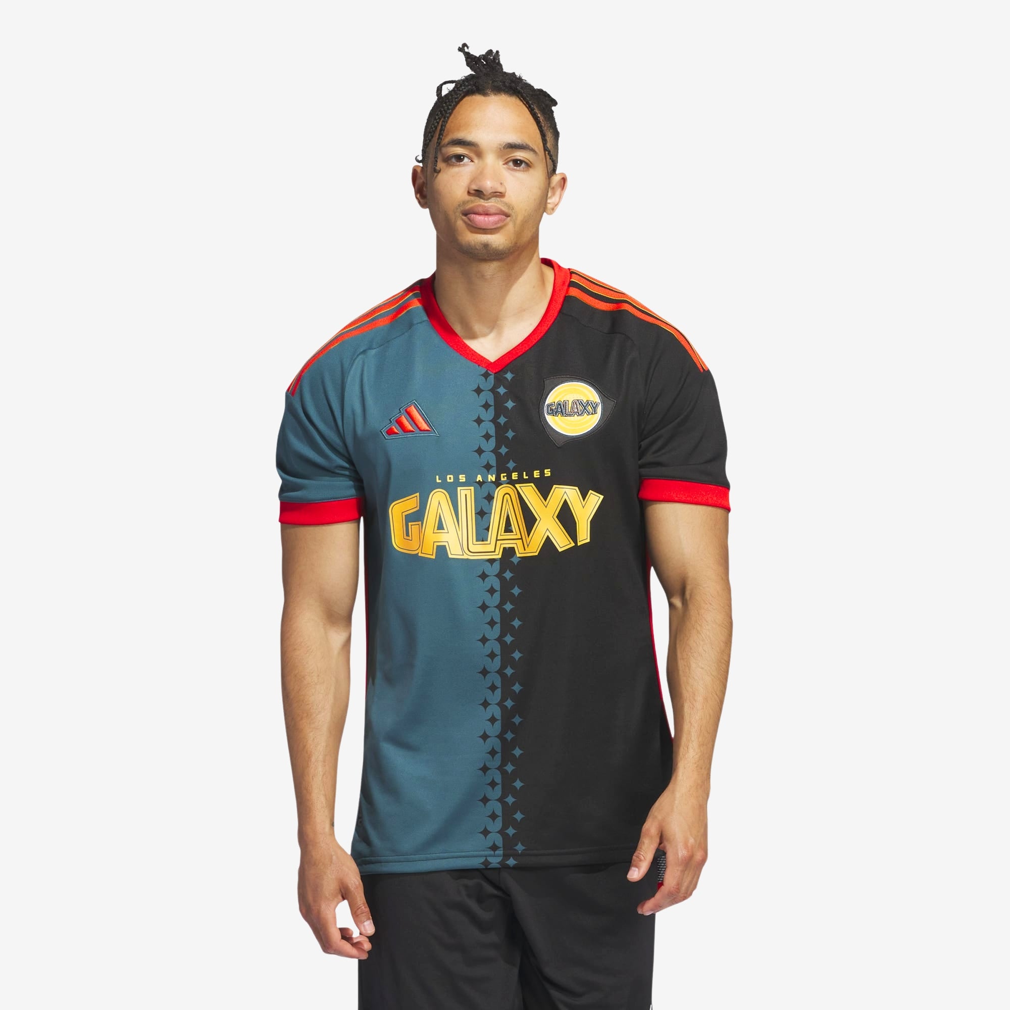 adidas LA Galaxy 2024 Match Archive Men's AEROREADY Soccer Authentic Jersey - Black / Viridian