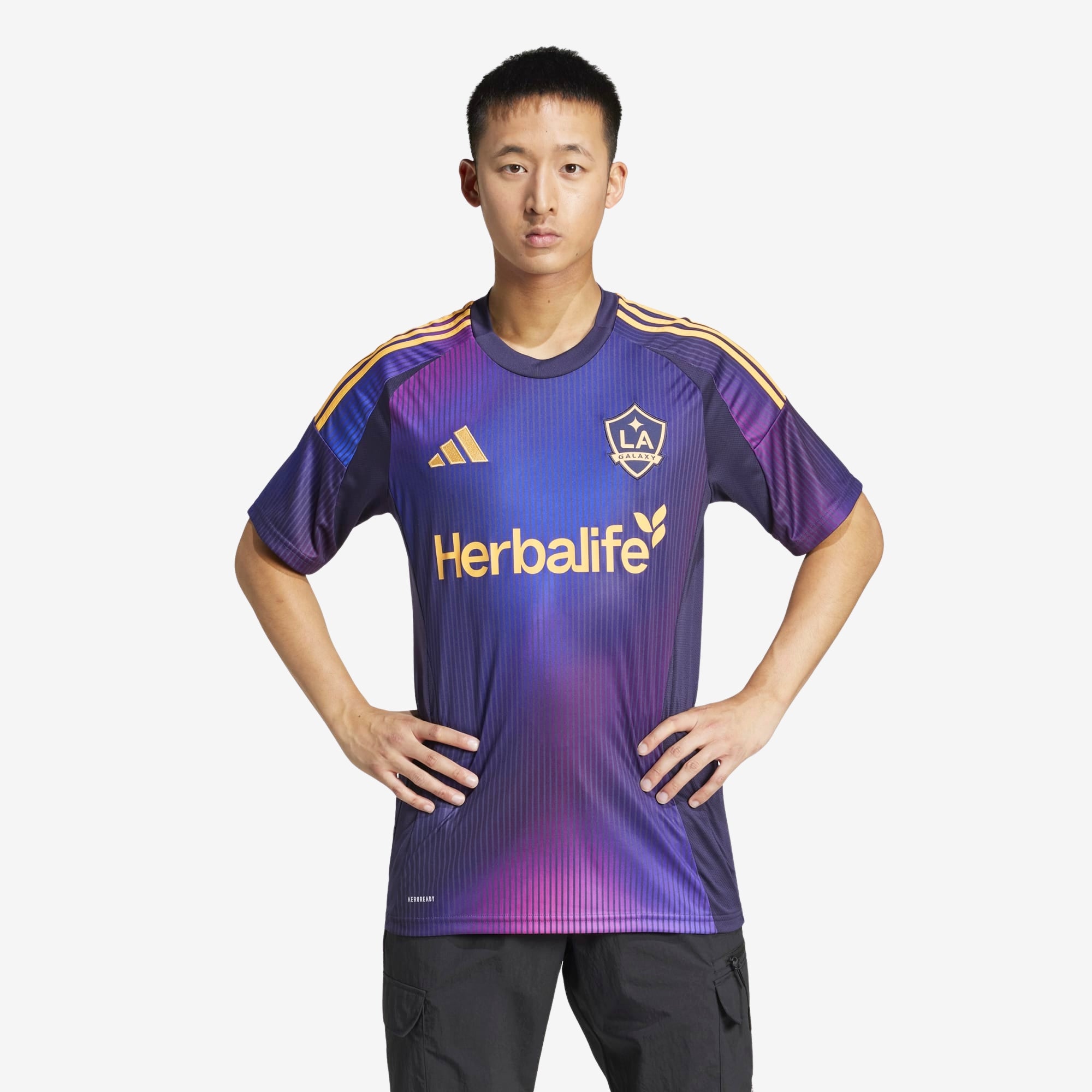 adidas LA Galaxy 2025/26 Stadium Away Men's AEROREADY Soccer Replica Jersey - Noble Ink