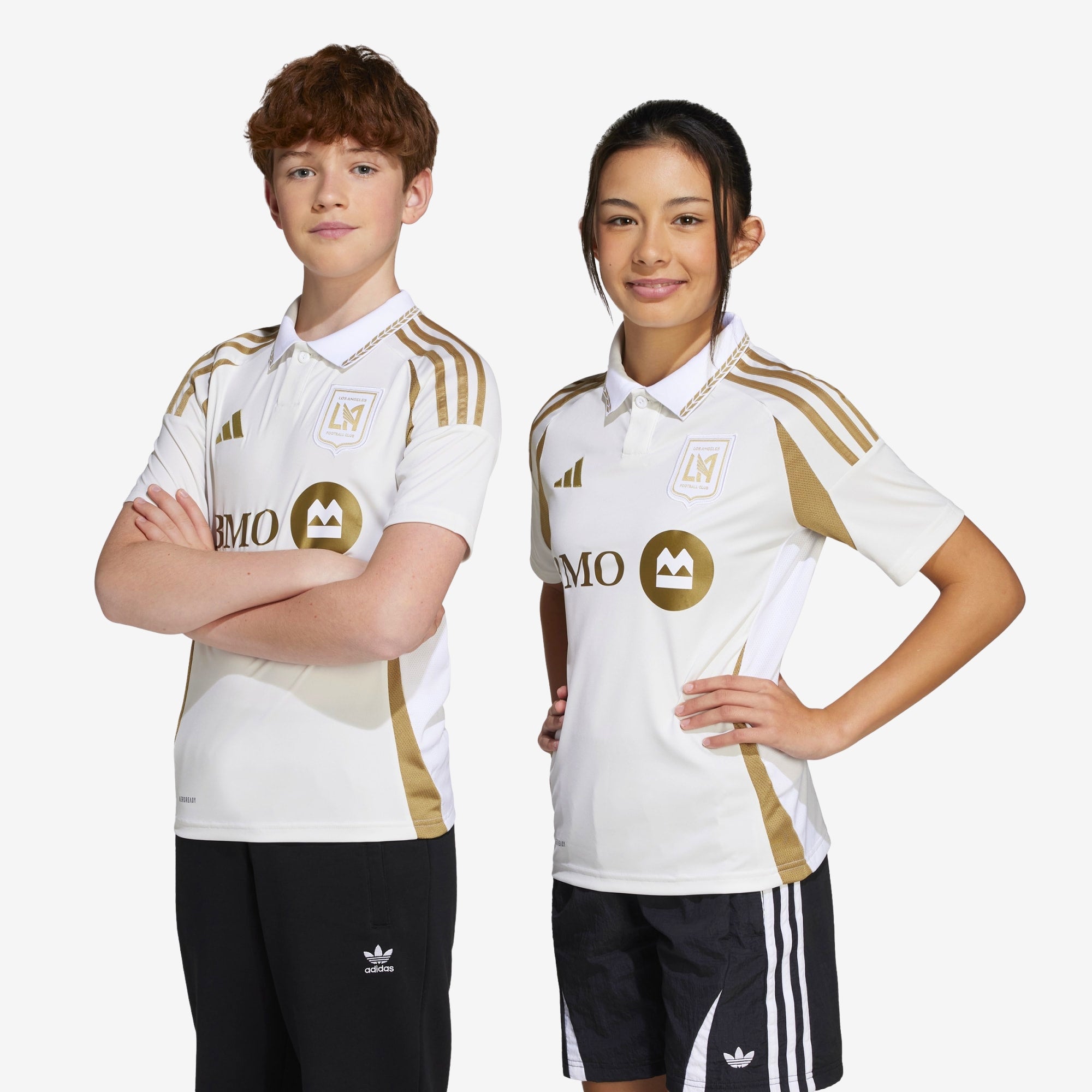 adidas LAFC 2025/26 Stadium Away Big Kids' AEROREADY Soccer Replica Jersey - White