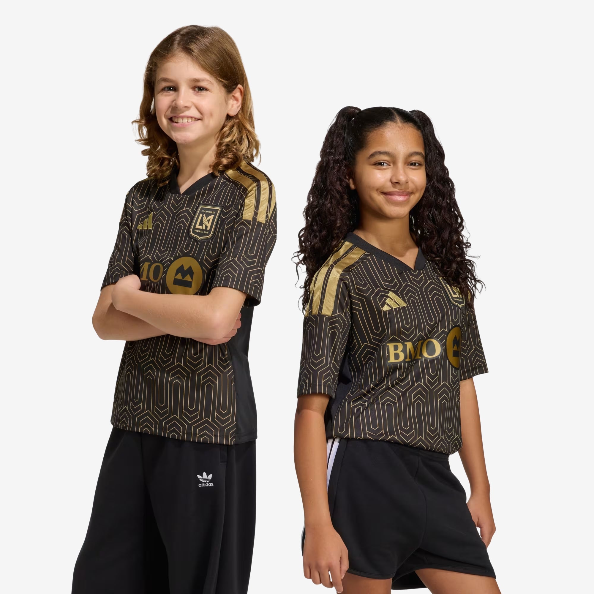 BABYL サッカーゲームジャージLサイズASIA TOUR 2026 adidas LAFC 2026/27 Stadium Home Big Kids' Soccer Jersey (Black)