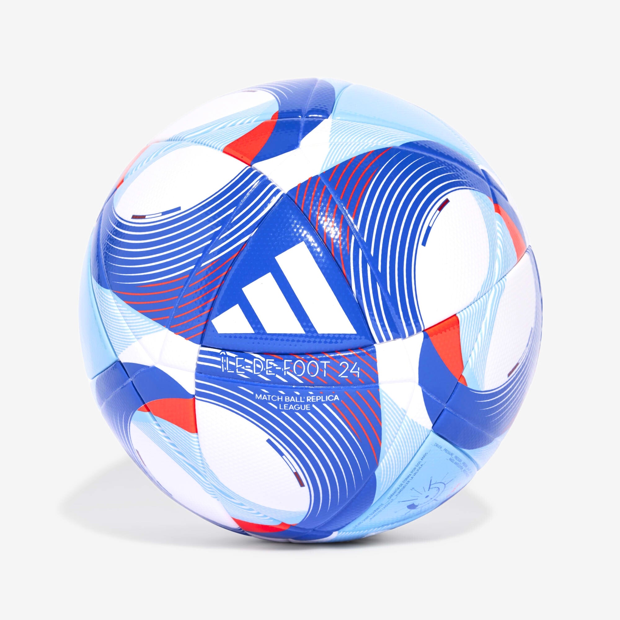 adidas Île-De-Foot 24 League Soccer Ball - White / Solar Red / Clear Sky / Royal Blue