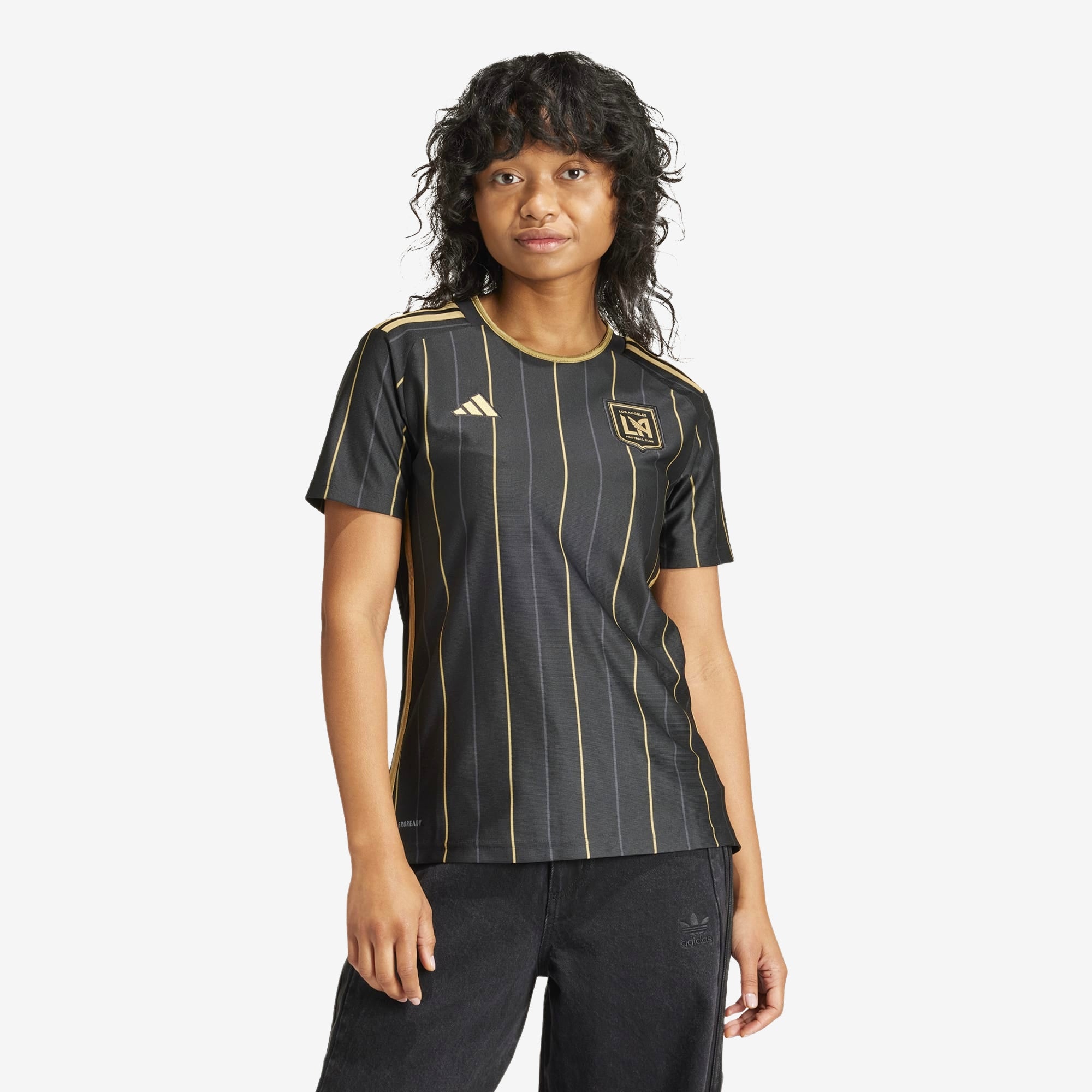 adidas Los Angeles FC 2024/25 Stadium Home Women's AEROREADY Soccer Replica Jersey - Black