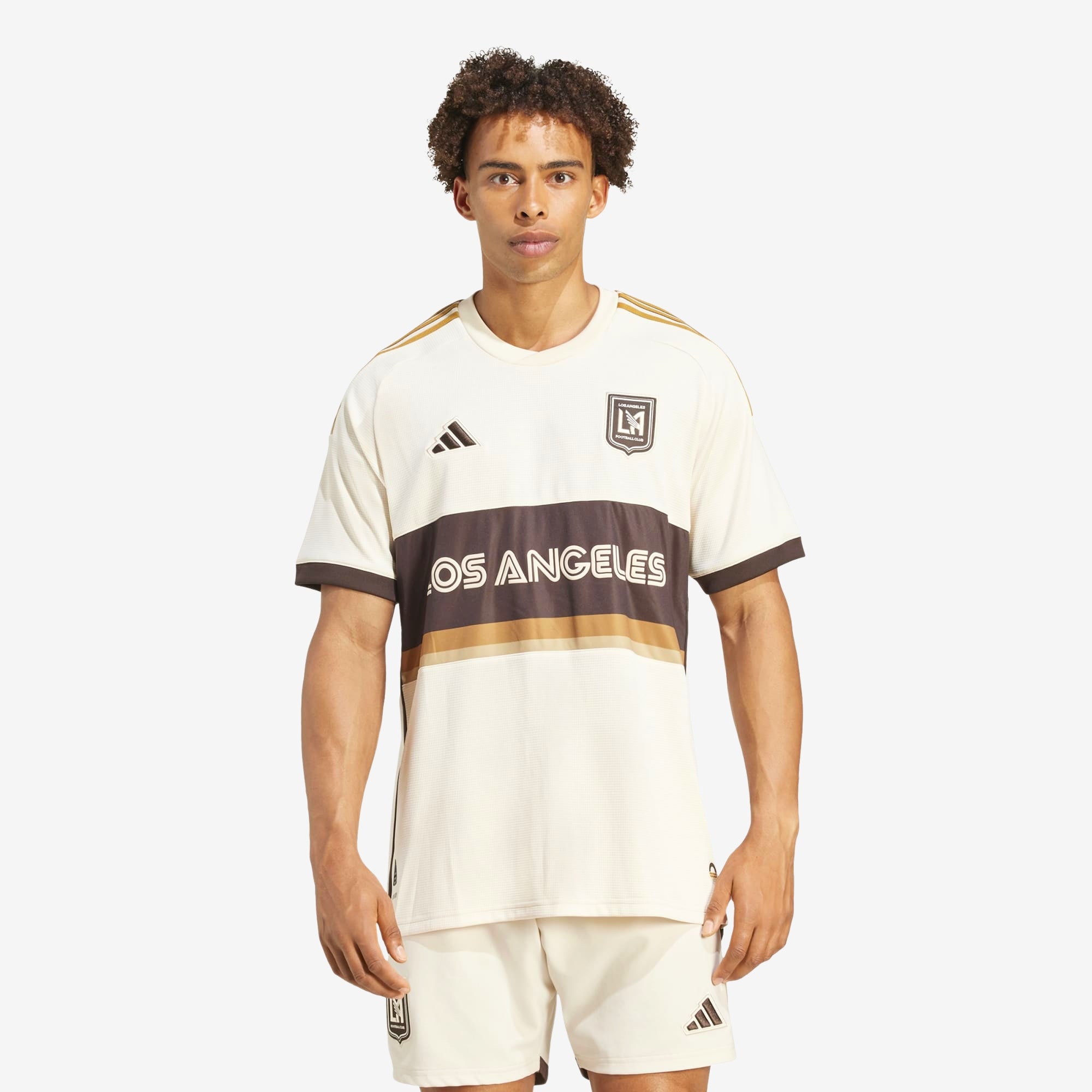 adidas Los Angeles FC 2024 Match Archive Men's HEAT.RDY Soccer Authentic Jersey - Linen