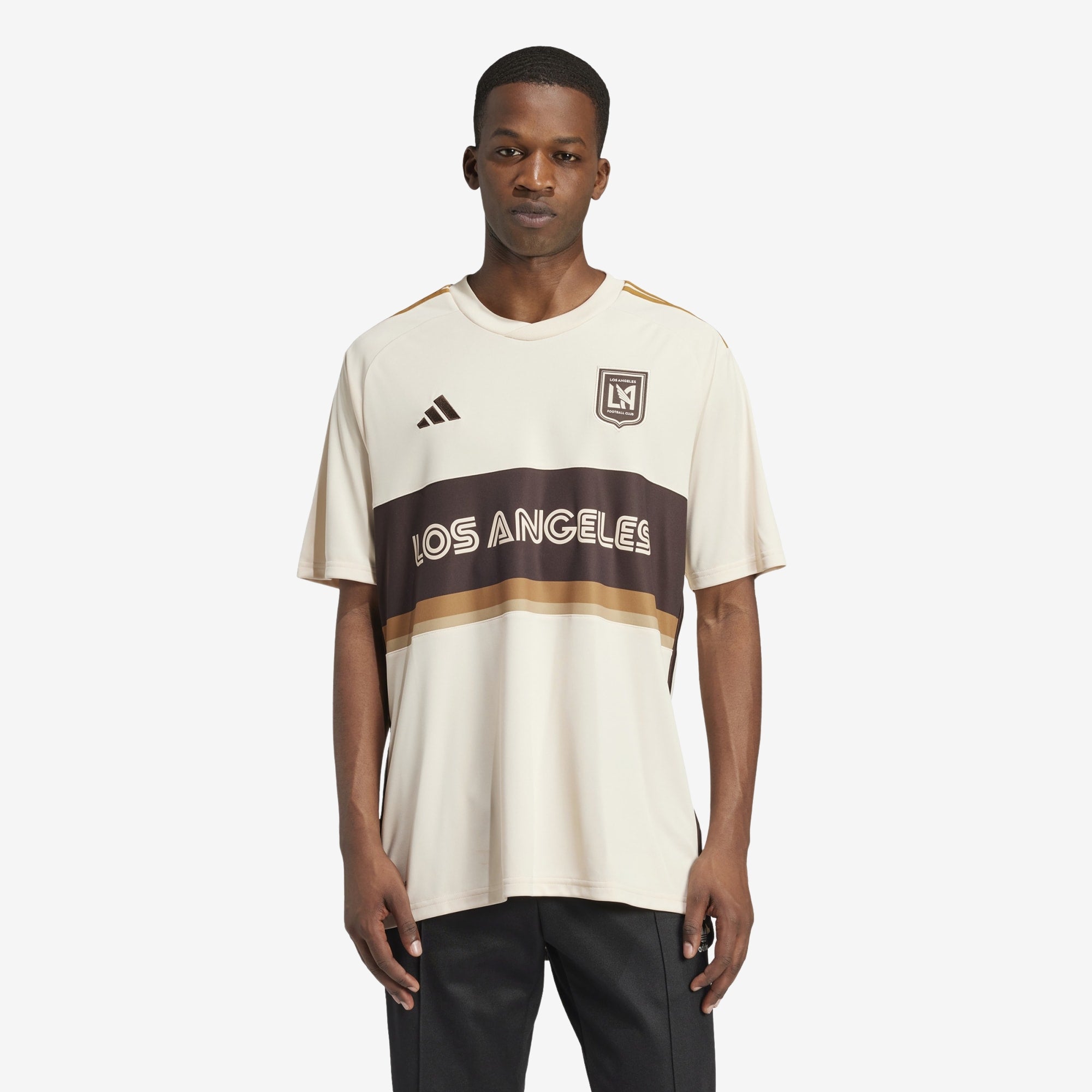 adidas Los Angeles FC 2024 Stadium Archive Men's AEROREADY Soccer Replica Jersey - Linen