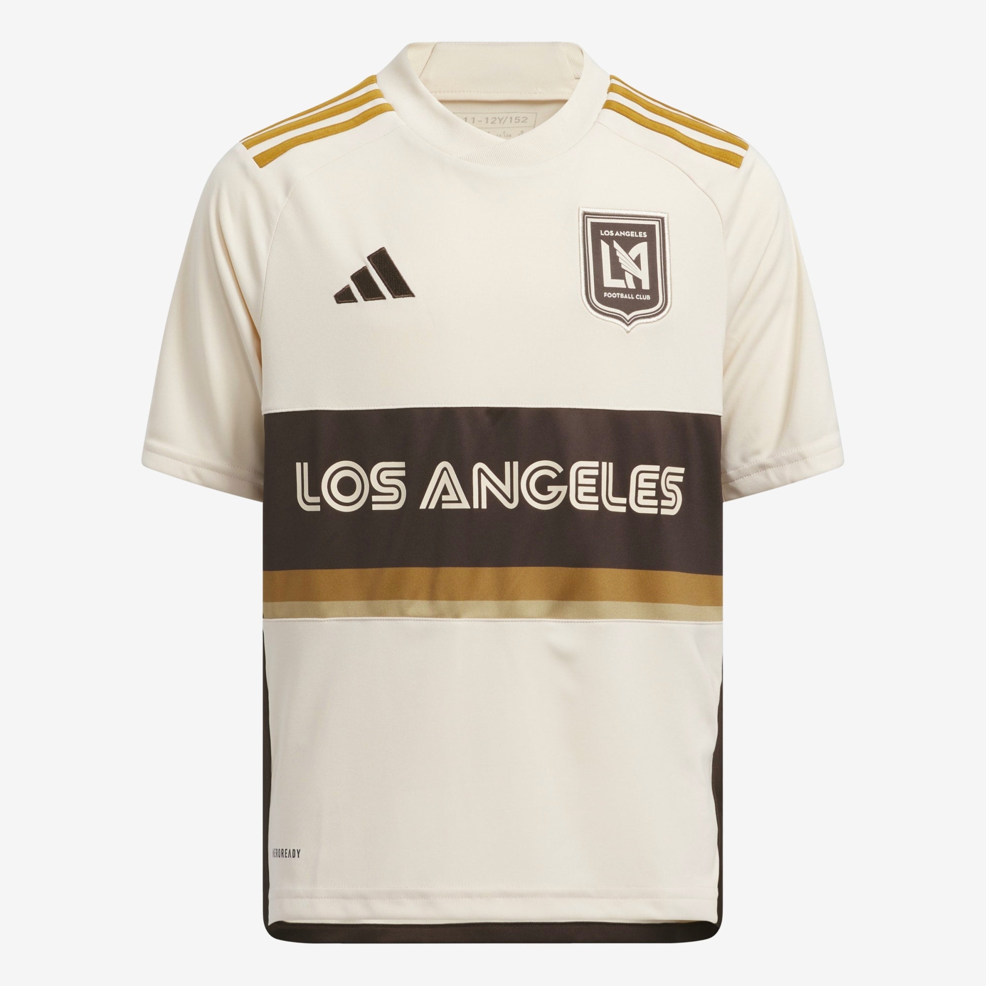 adidas Los Angeles FC 2024 Stadium Archive Big Kids' AEROREADY Soccer Replica Jersey - Linen