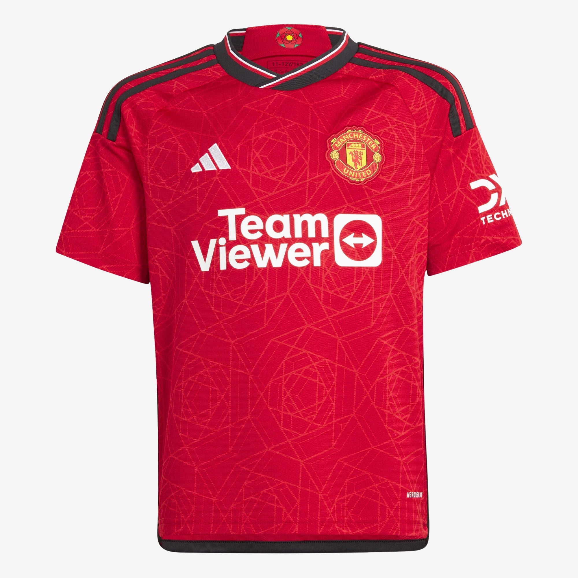 adidas Manchester United 2023/24 Stadium Home Big Kids' AEROREADY Soccer Replica Jersey - Team Collegiate Red