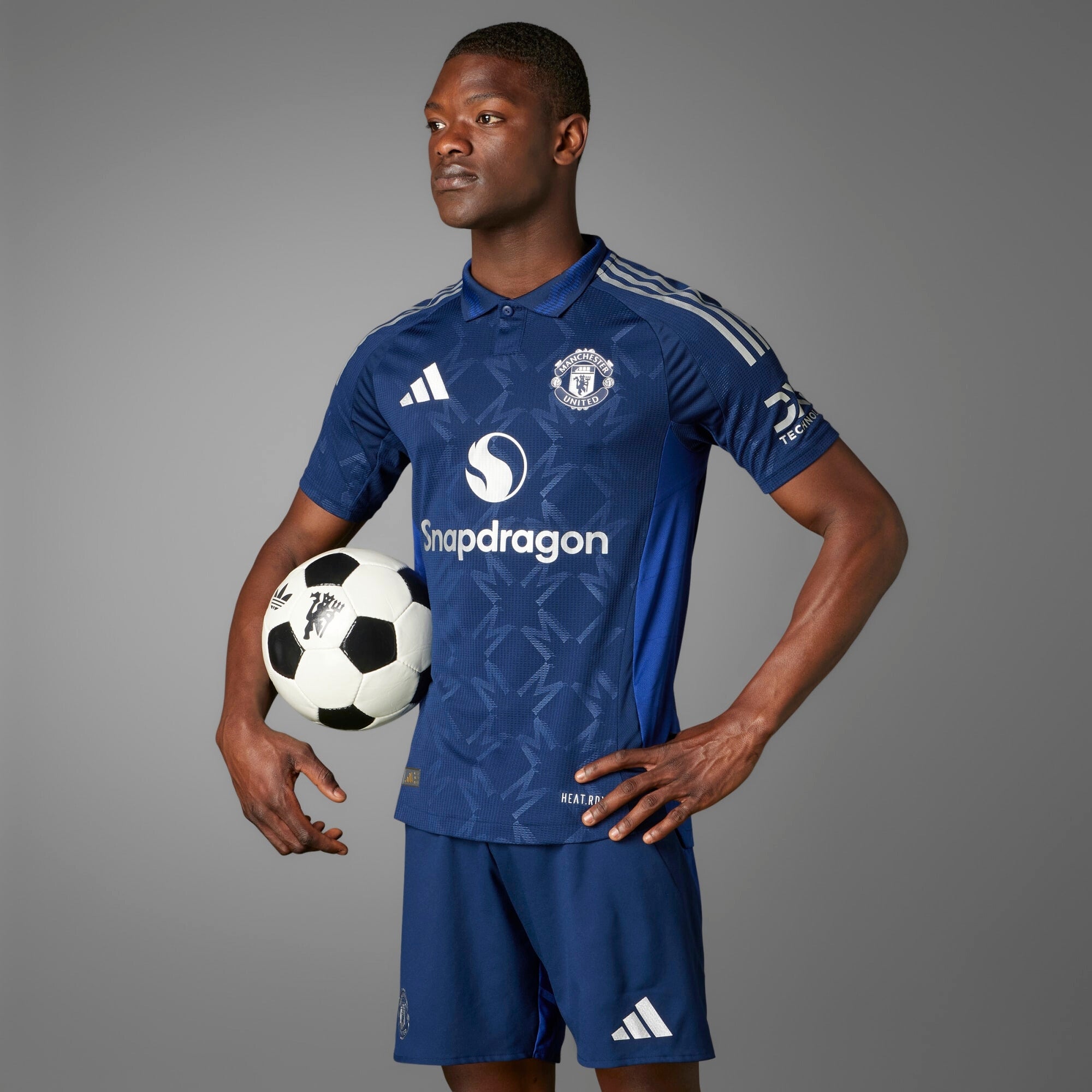 adidas Manchester United 2024/25 Match Away Men's HEAT.RDY Soccer Authentic Jersey - Night Indigo