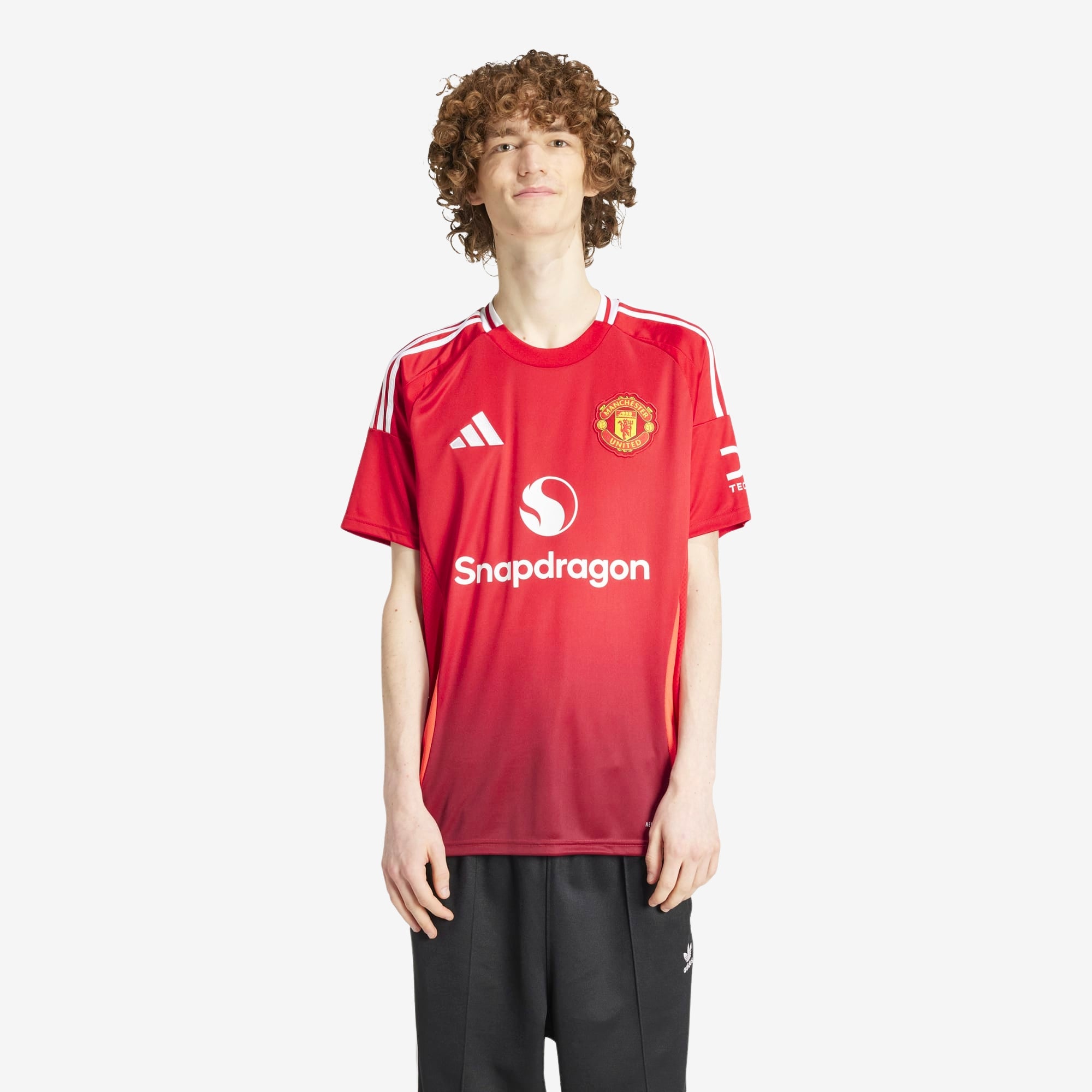 adidas Manchester United 2024/25 Stadium Home Men's AEROREADY Soccer Replica Jersey - Mufc Red