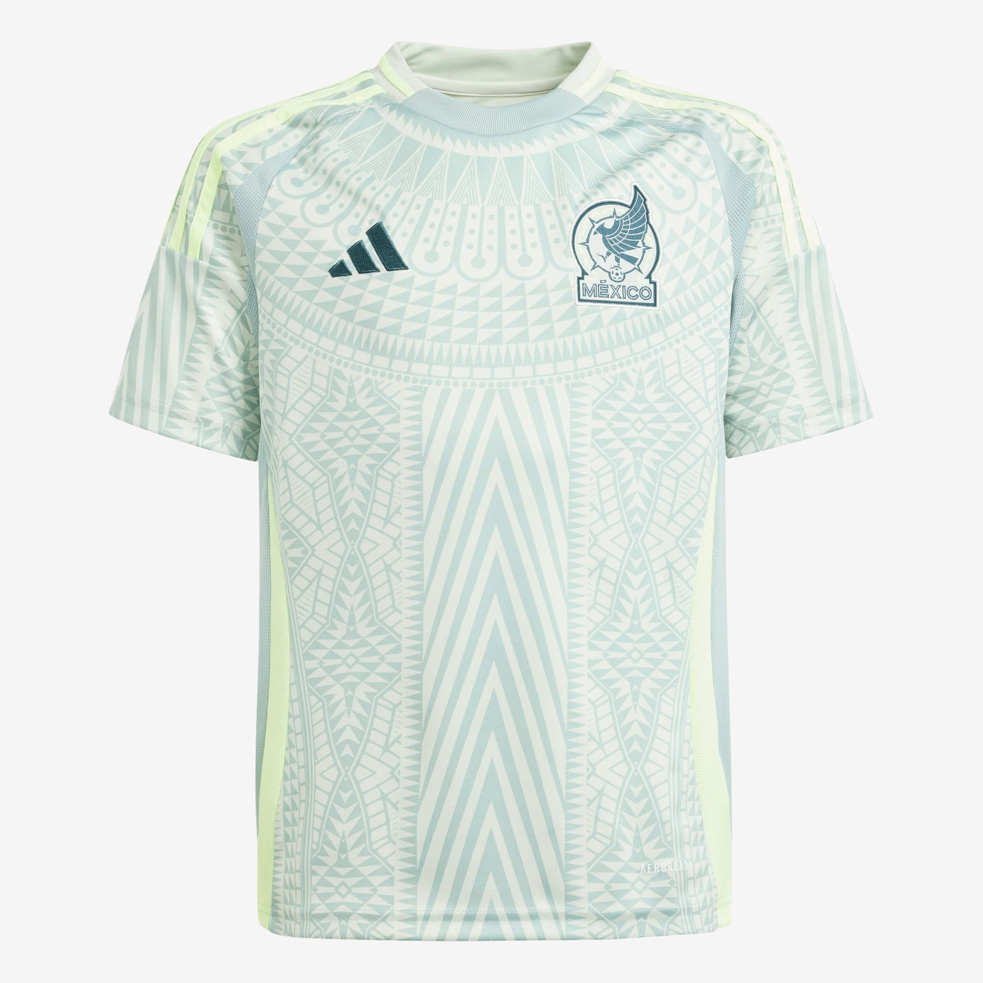 adidas Mexico 2024 Stadium Away Big Kids' AEROREADY Soccer Replica Jersey - Linen Green