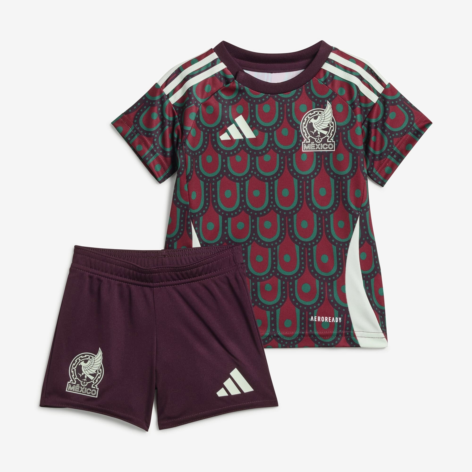 adidas Mexico 2024 Home Baby Little/Big Kids' AEROREADY Soccer Kit - Multicolor