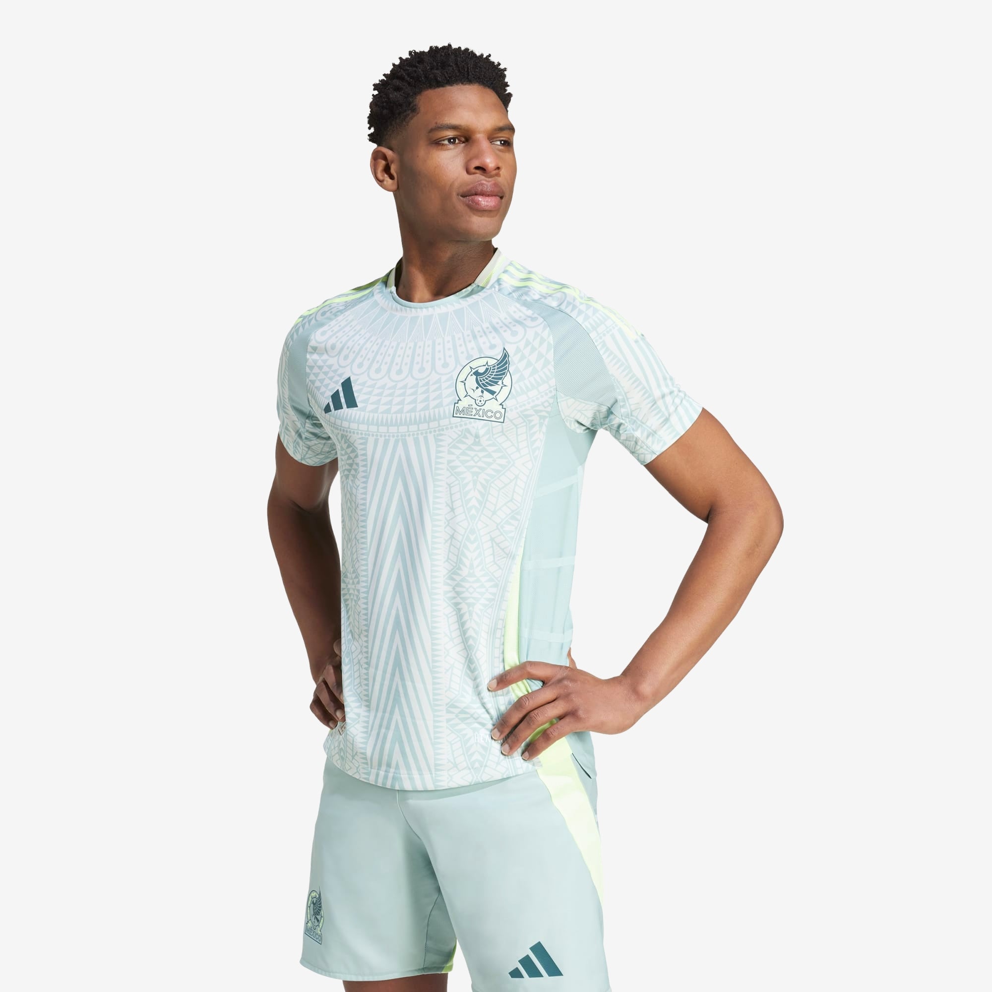 adidas Mexico 2024 Match Away Men's HEAT.RDY Soccer Authentic Jersey - Linen Green