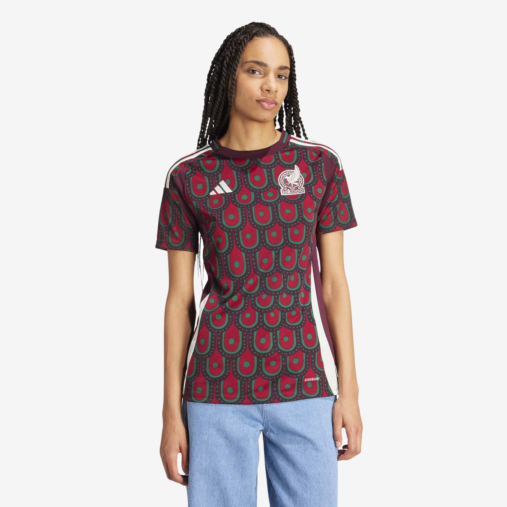 adidas Mexico 2024 Stadium Home Women's AEROREADY Soccer Replica Jersey - Multicolor