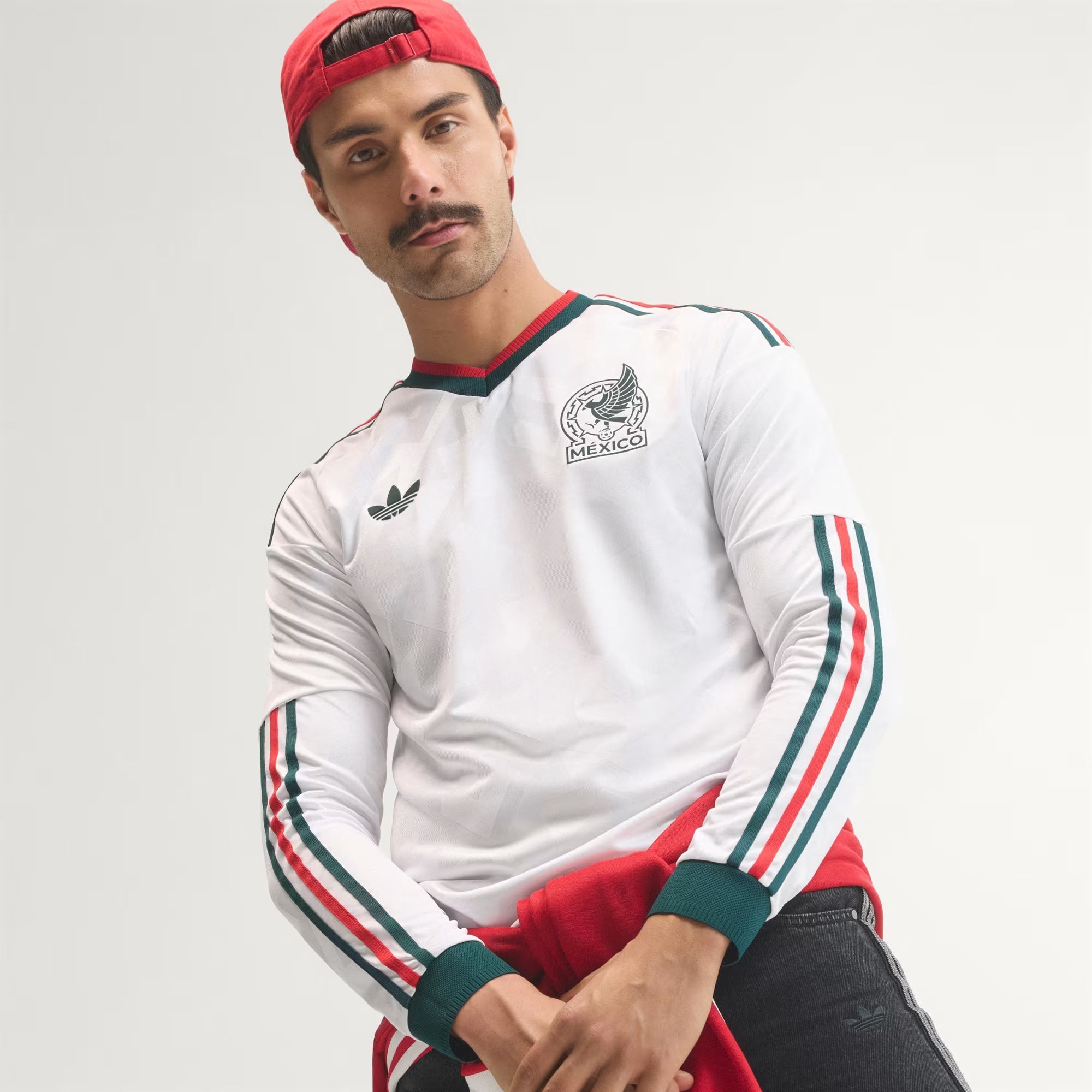 adidas Mexico 2026 Match Away Men's Soccer Authentic Long-Sleeve Jersey - White
