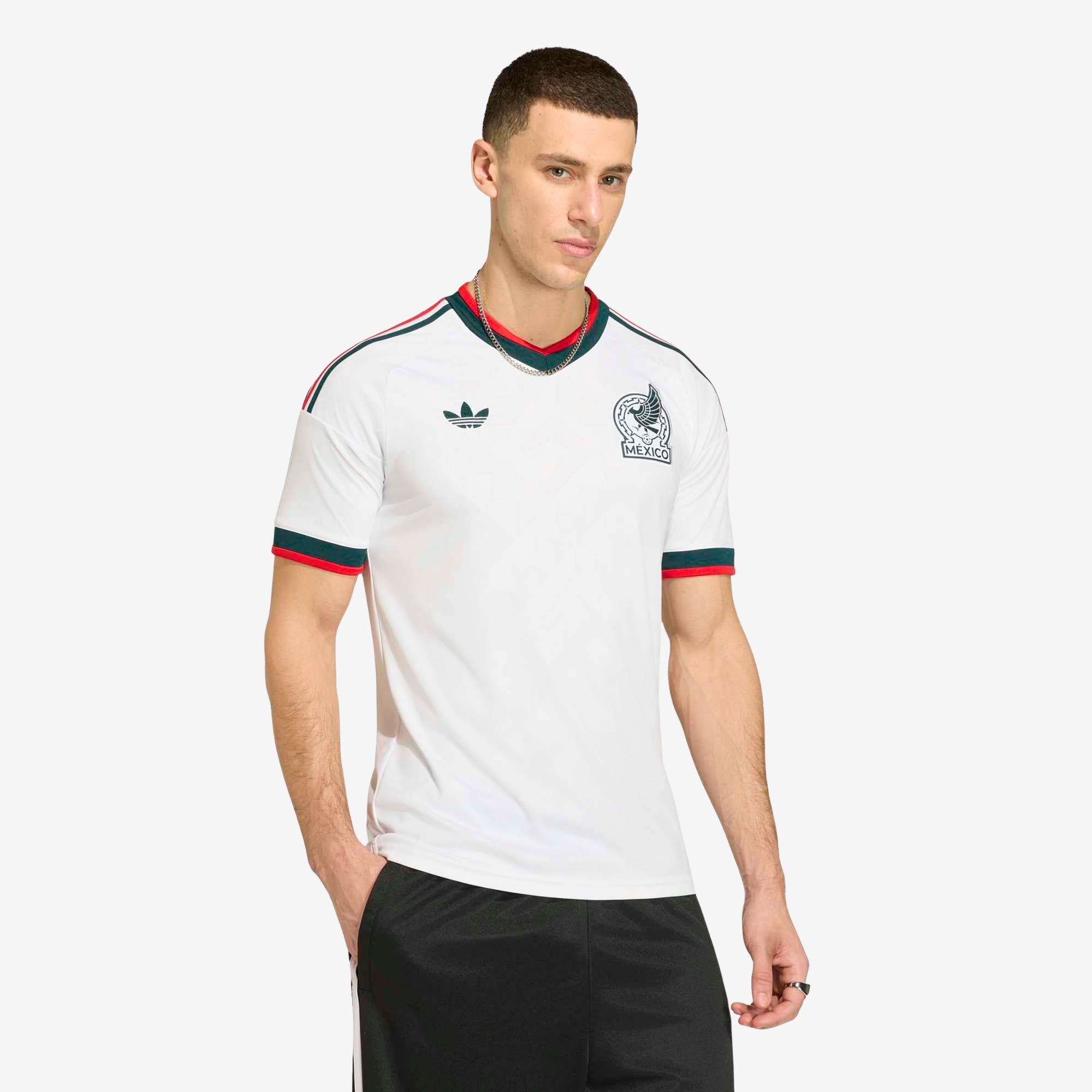 adidas Mexico 2026 Stadium Away Men's Soccer Jersey - White