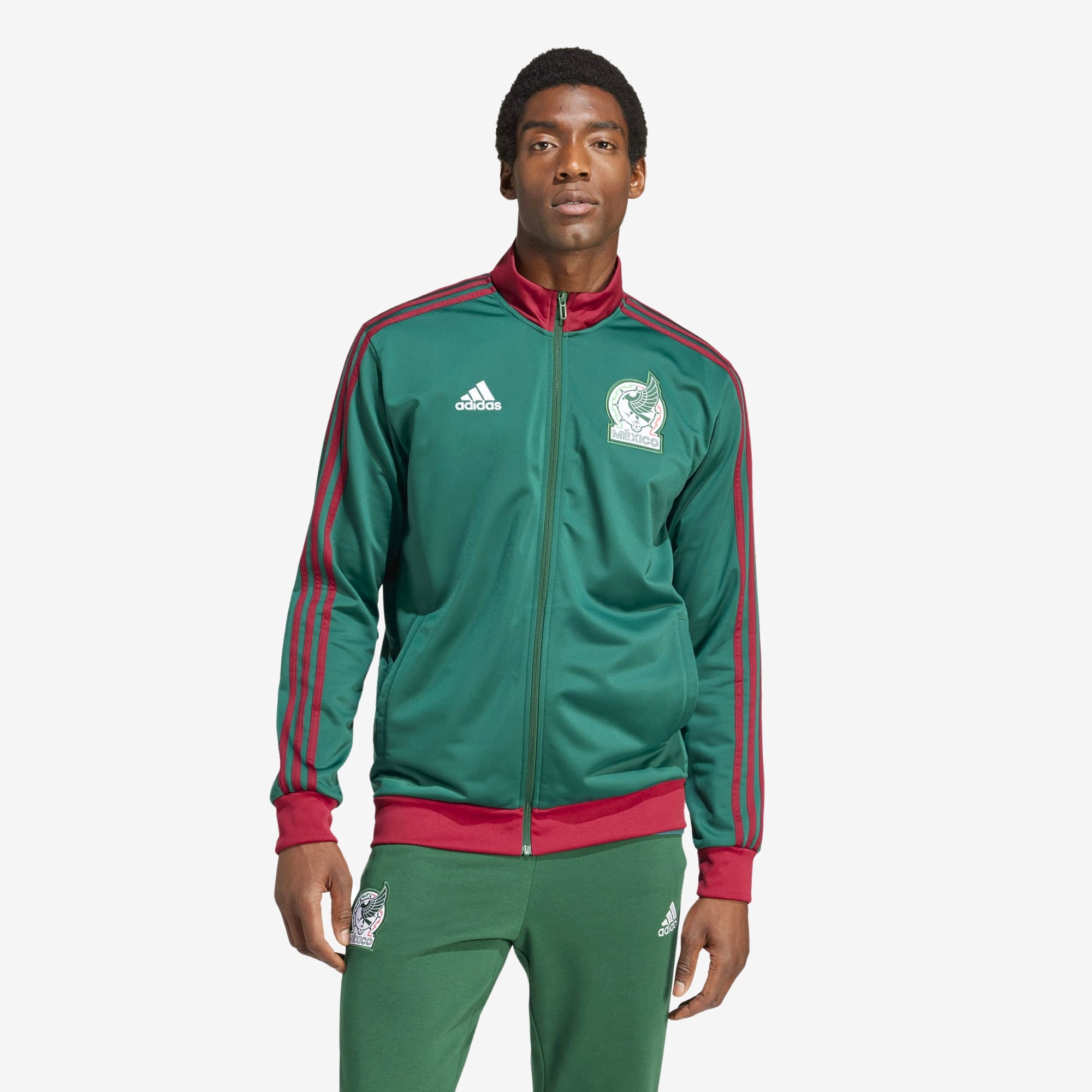 adidas Mexico DNA Top Men's Full-Zip Soccer Track Jacket - Collegiate Green