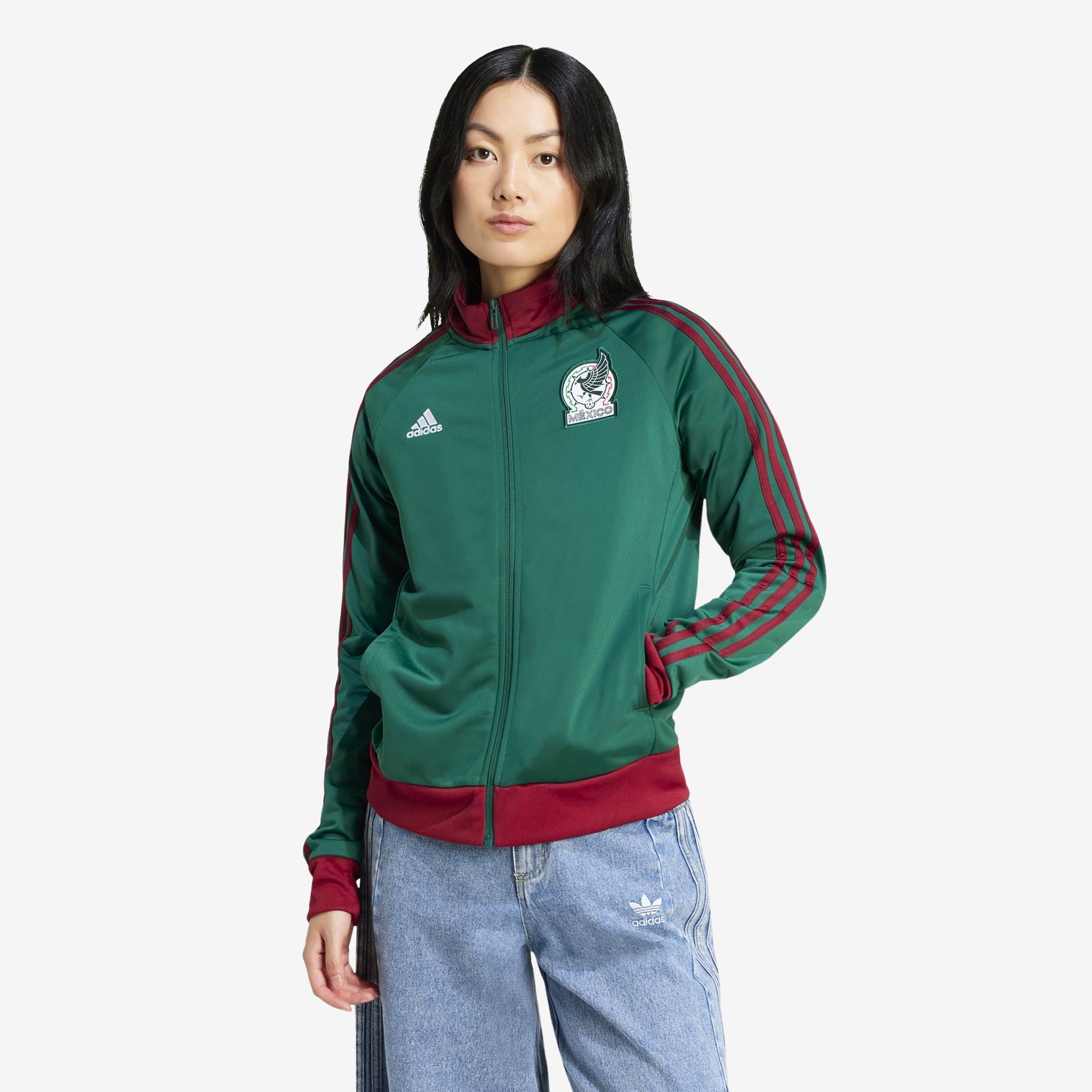 adidas Mexico DNA Top Women's Full-Zip Soccer Track Jacket - Collegiate Green