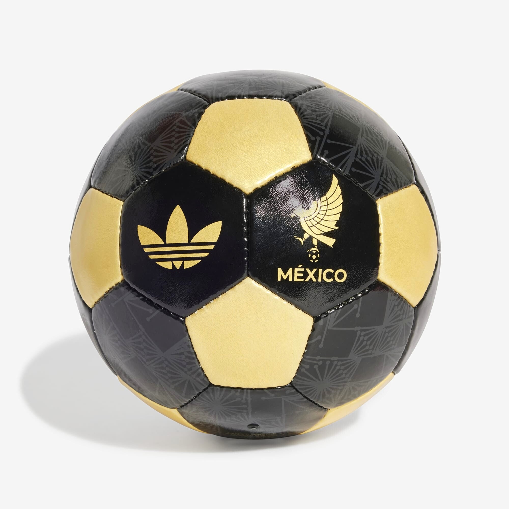 adidas Mexico Gold Kit Club Soccer Ball - Black / Utility Black / Gold Metallic