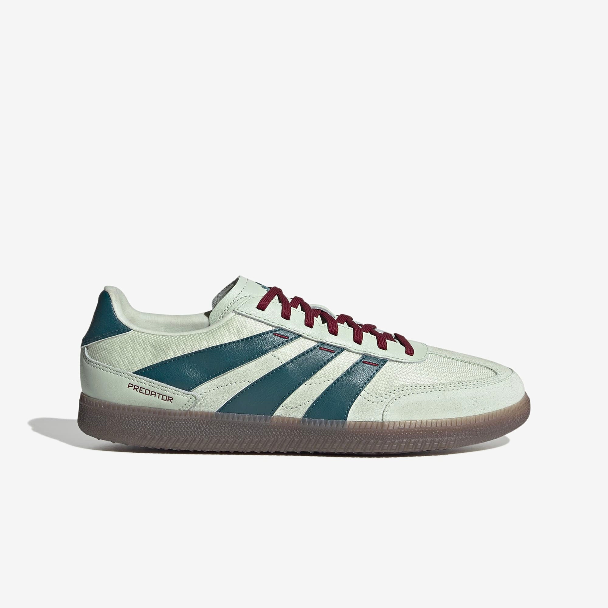 adidas Mexico Predator Freestyle IC Low-Top Soccer Shoes - Linen Green / Mystery Green / Team Coll Burgundy 2