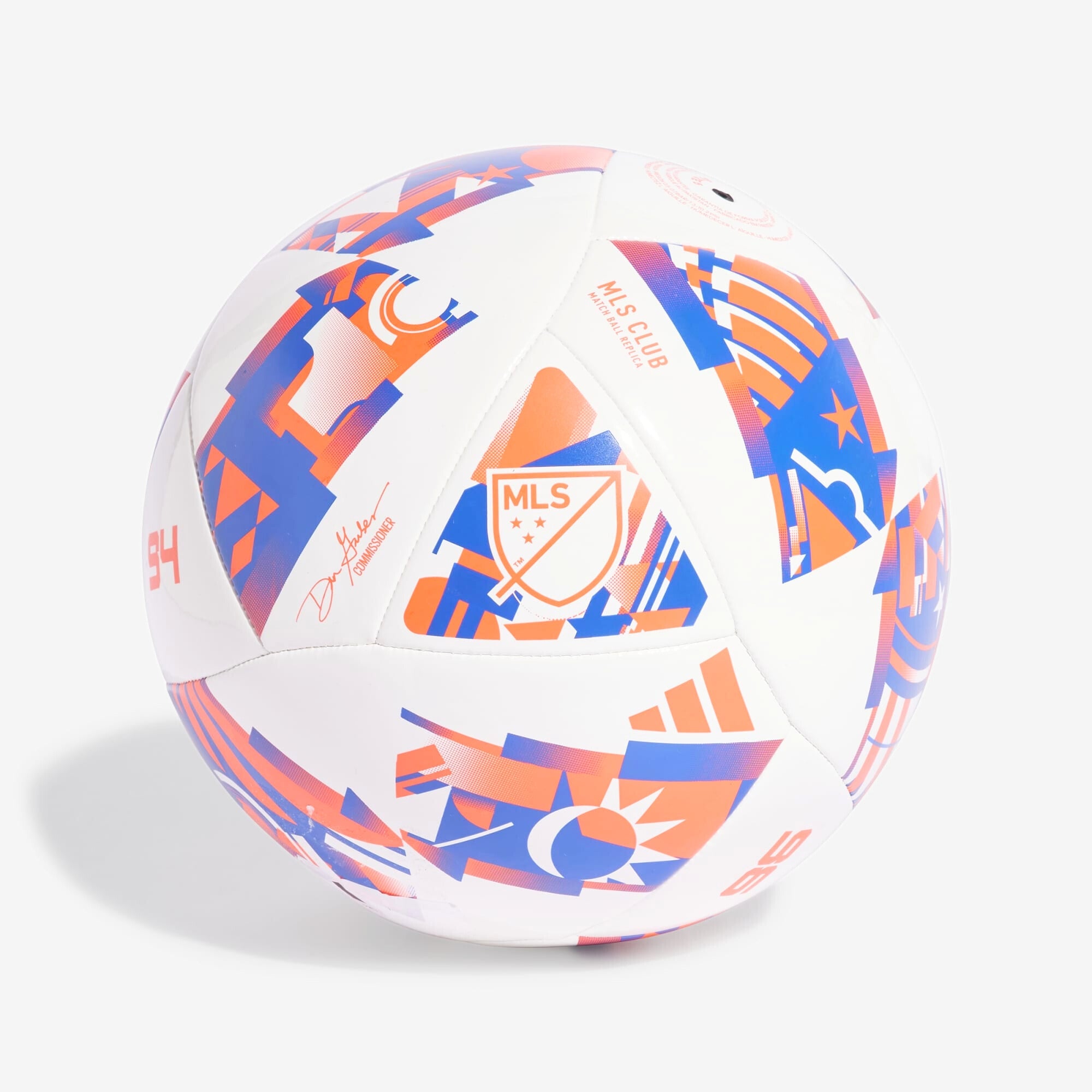 adidas MLS 24 Club Soccer Ball - White / Solar Red / Glory Blue