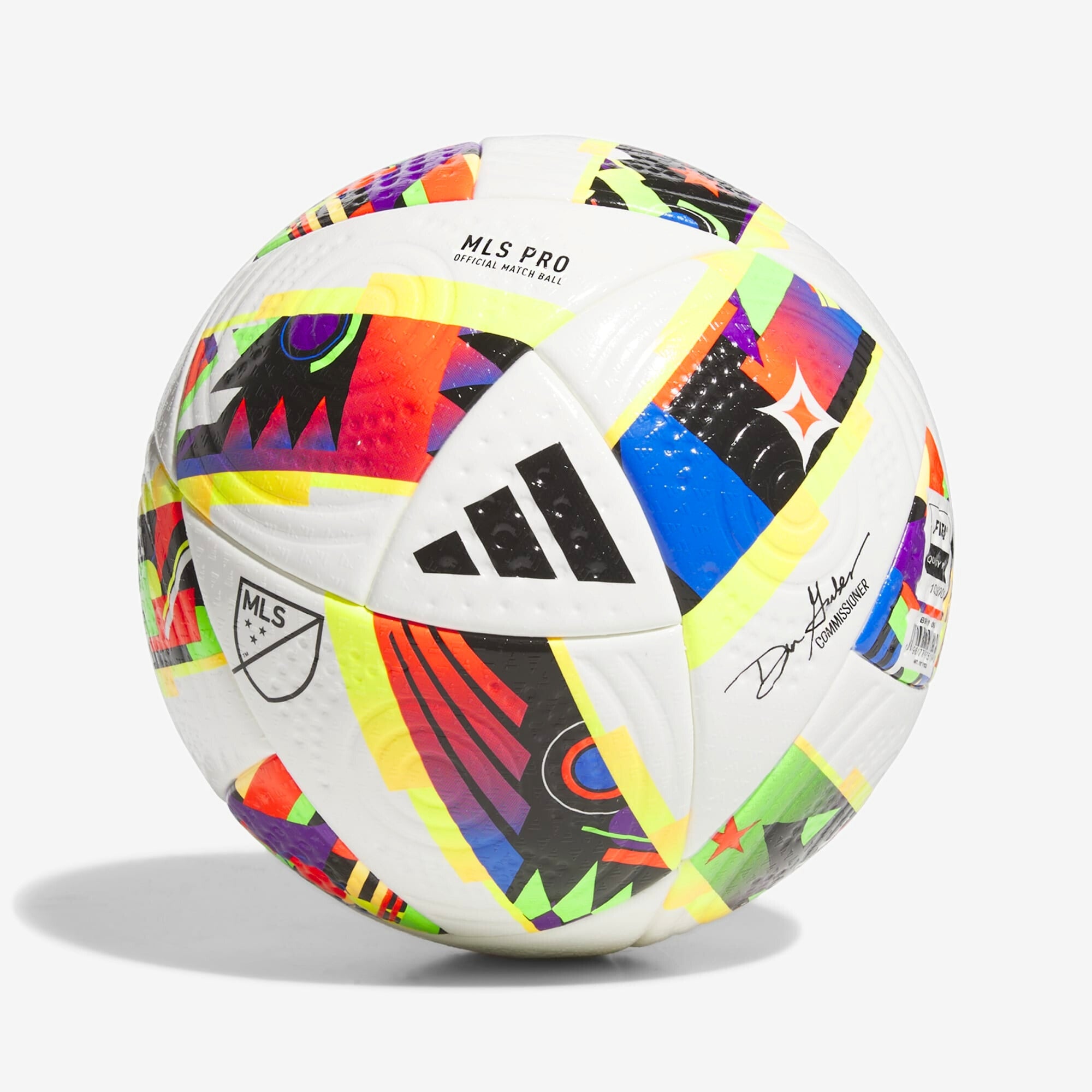 adidas MLS 24 Pro Soccer Ball - White / Black / Solar Gold