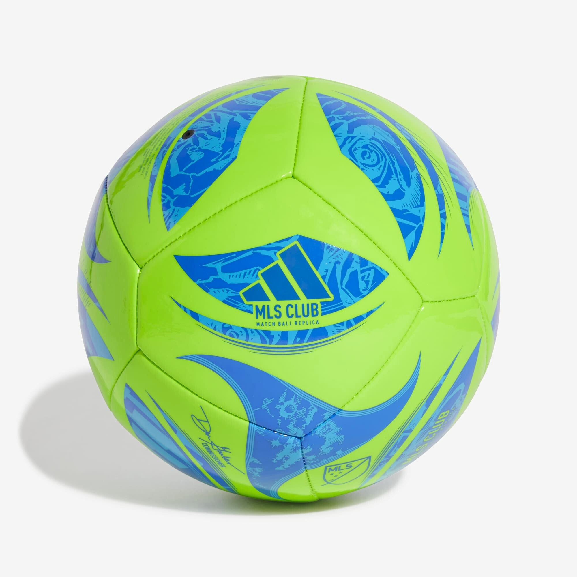 adidas MLS 25 Club Soccer Ball - Green / Blue / Solar Blue