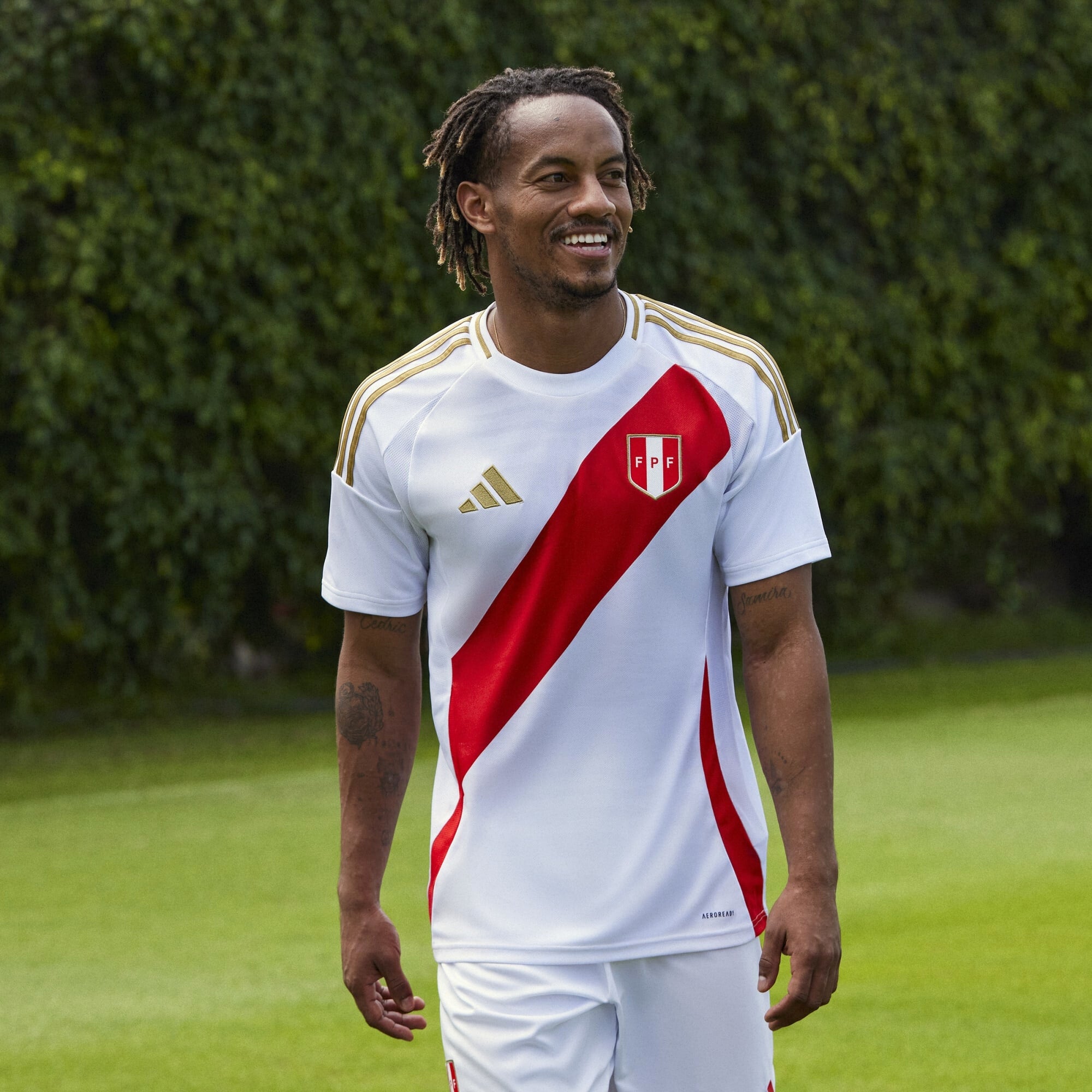 adidas Peru 2024 Stadium Home Men's AEROREADY Soccer Replica Jersey - White