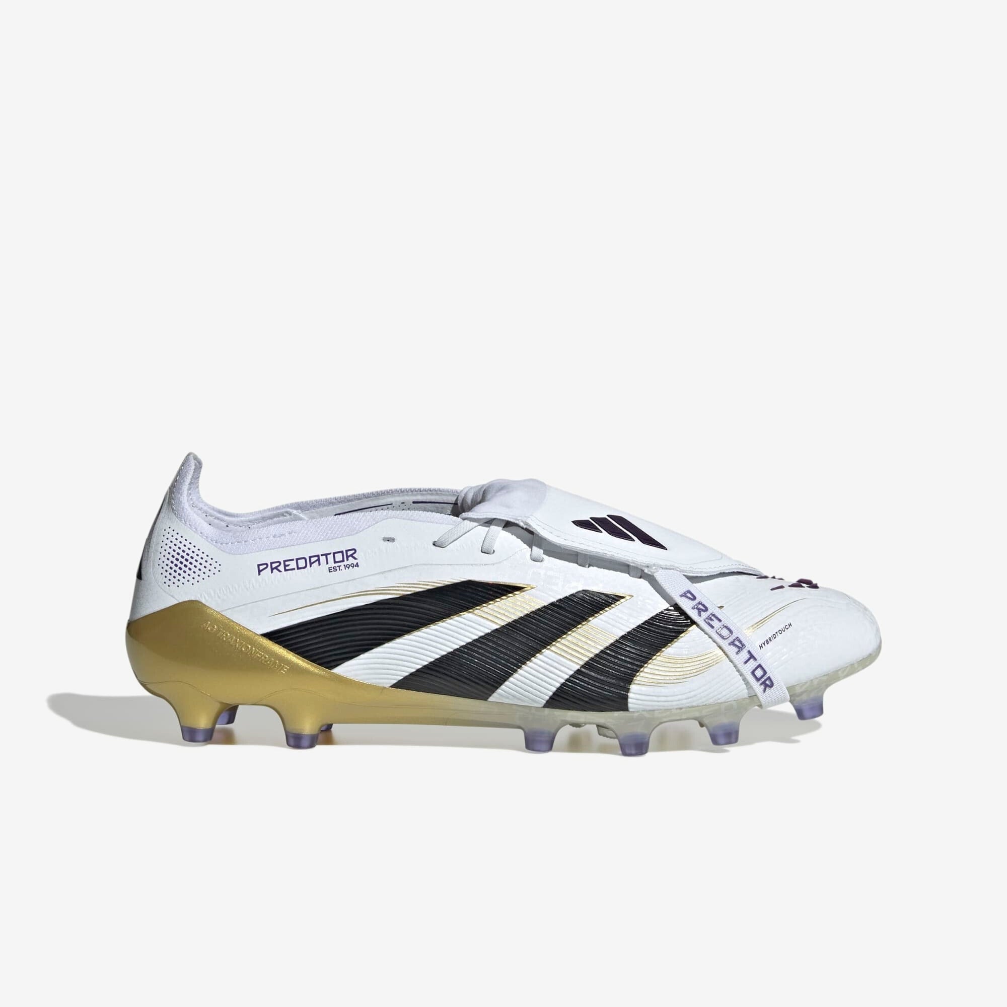adidas Predator Elite Fold-Over Tongue AG Low-Top Soccer Cleats - Ftwr White / Core Black / Gold Met.