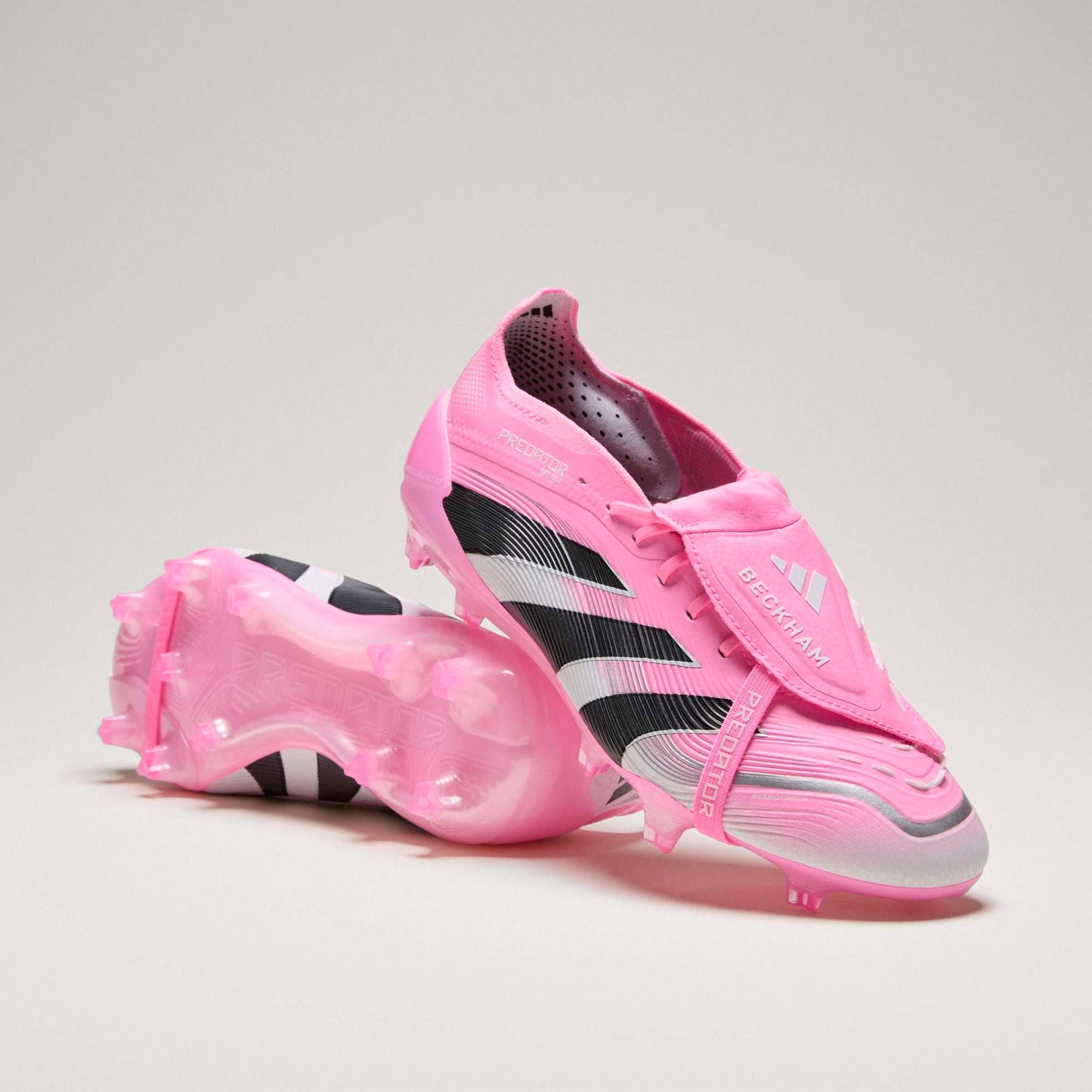 adidas Predator Elite Fold-Over Tongue Firm-Ground Low-Top Soccer Cleats - Beam Pink / Core Black / Cloud White