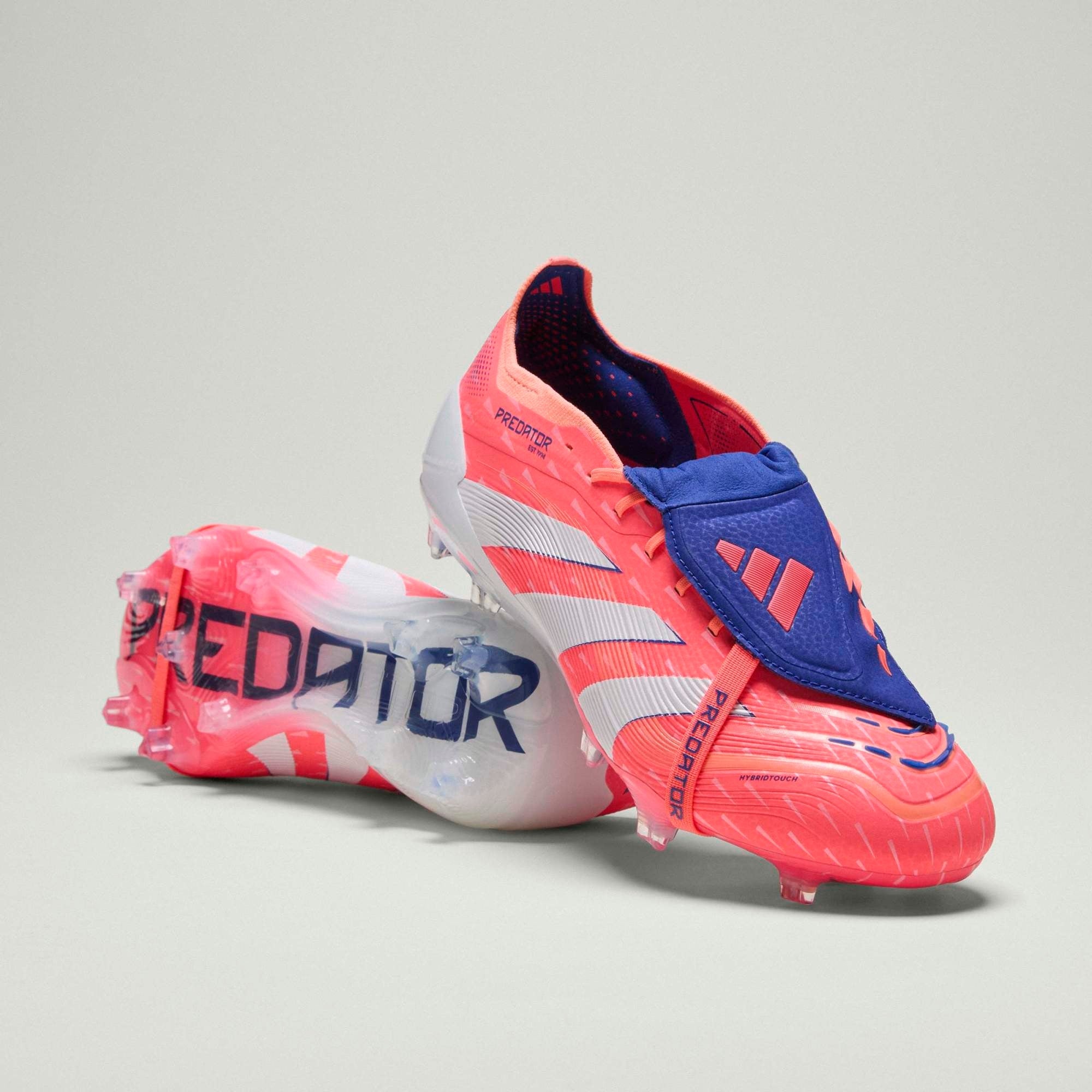 adidas Predator Elite Fold-Over Tongue Firm-Ground Low-Top Soccer Cleats - Signal Coral / Cloud White / Beam Orange