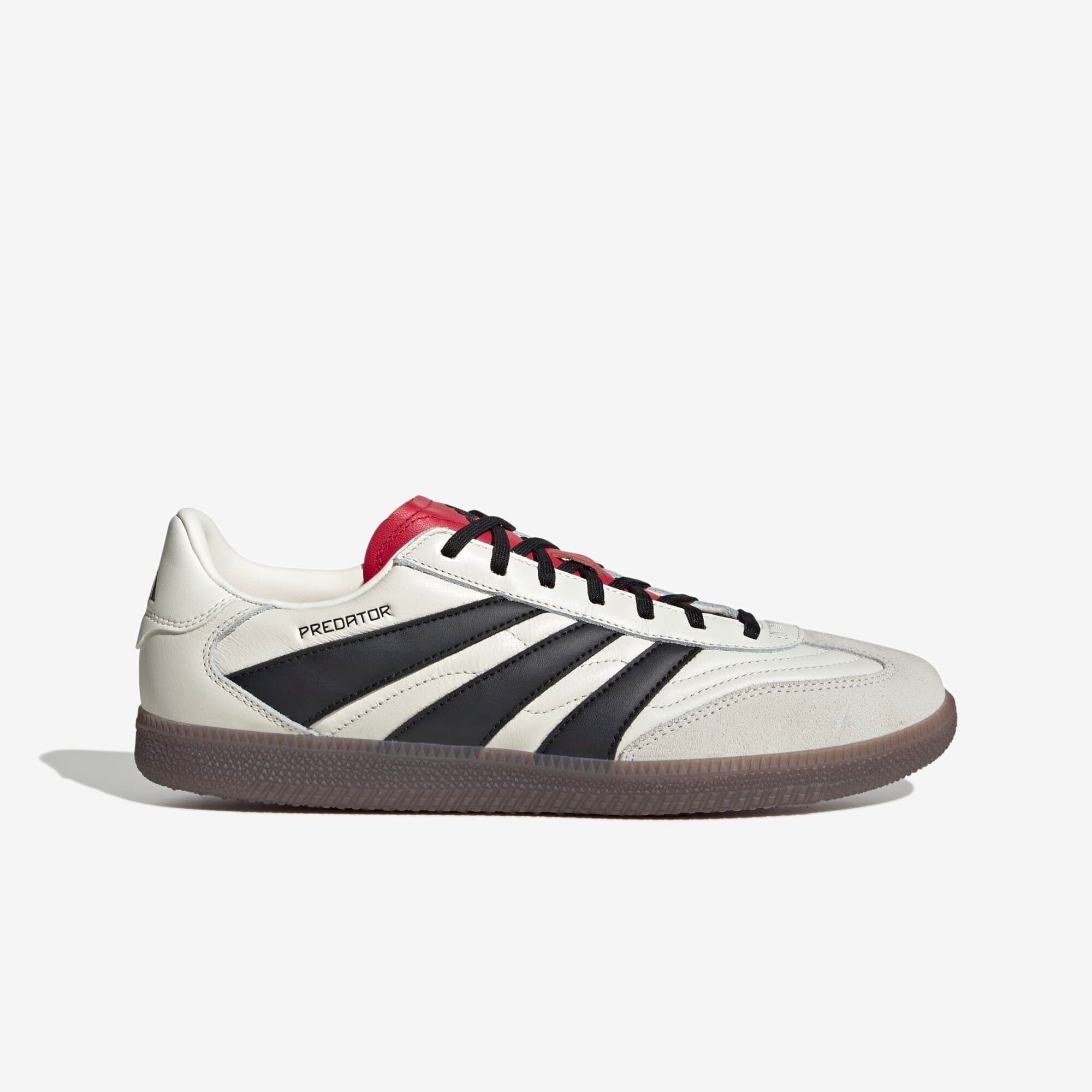 adidas Predator Freestyle IC Low-Top Soccer Shoes - Off White / Core Black / Pure Ruby