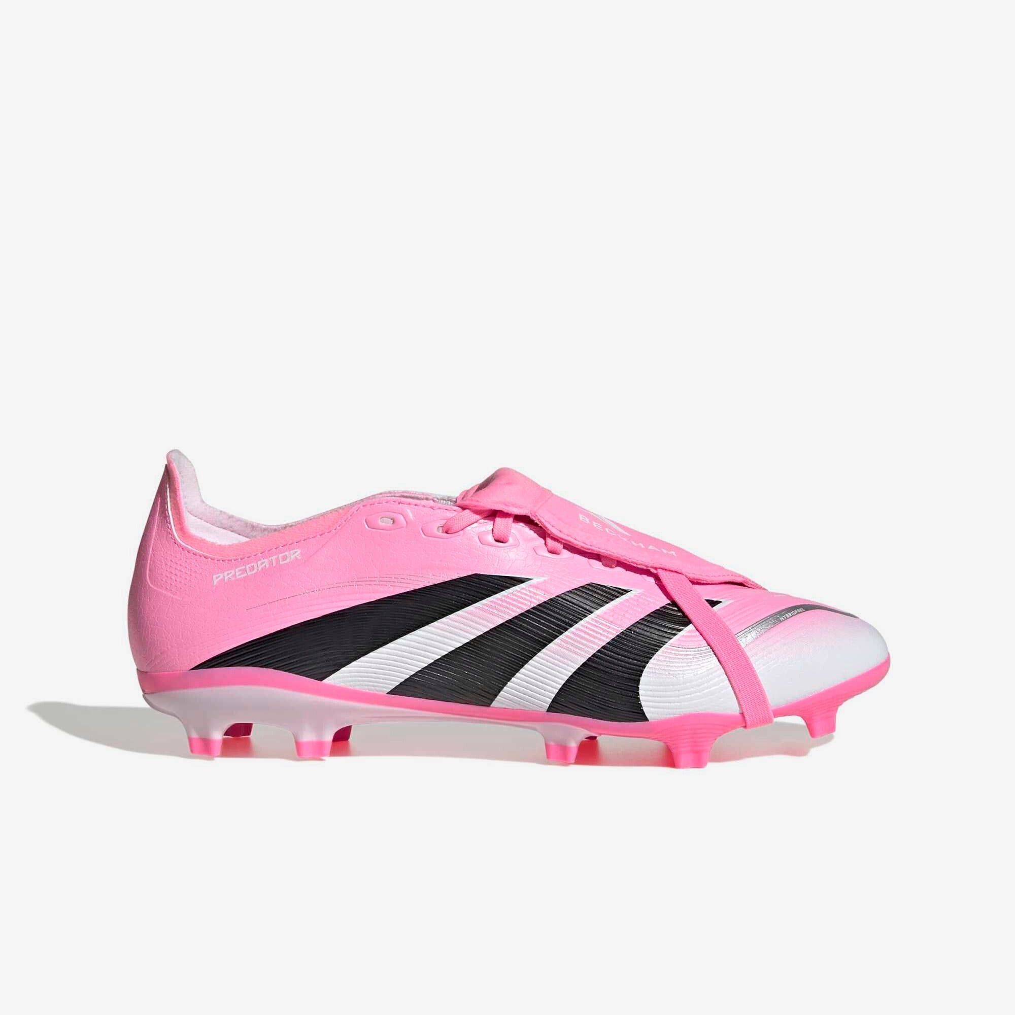 adidas Predator League Fold-Over Tongue Firm/Multi-Ground Low-Top Soccer Cleats - Beam Pink / Core Black / Cloud White