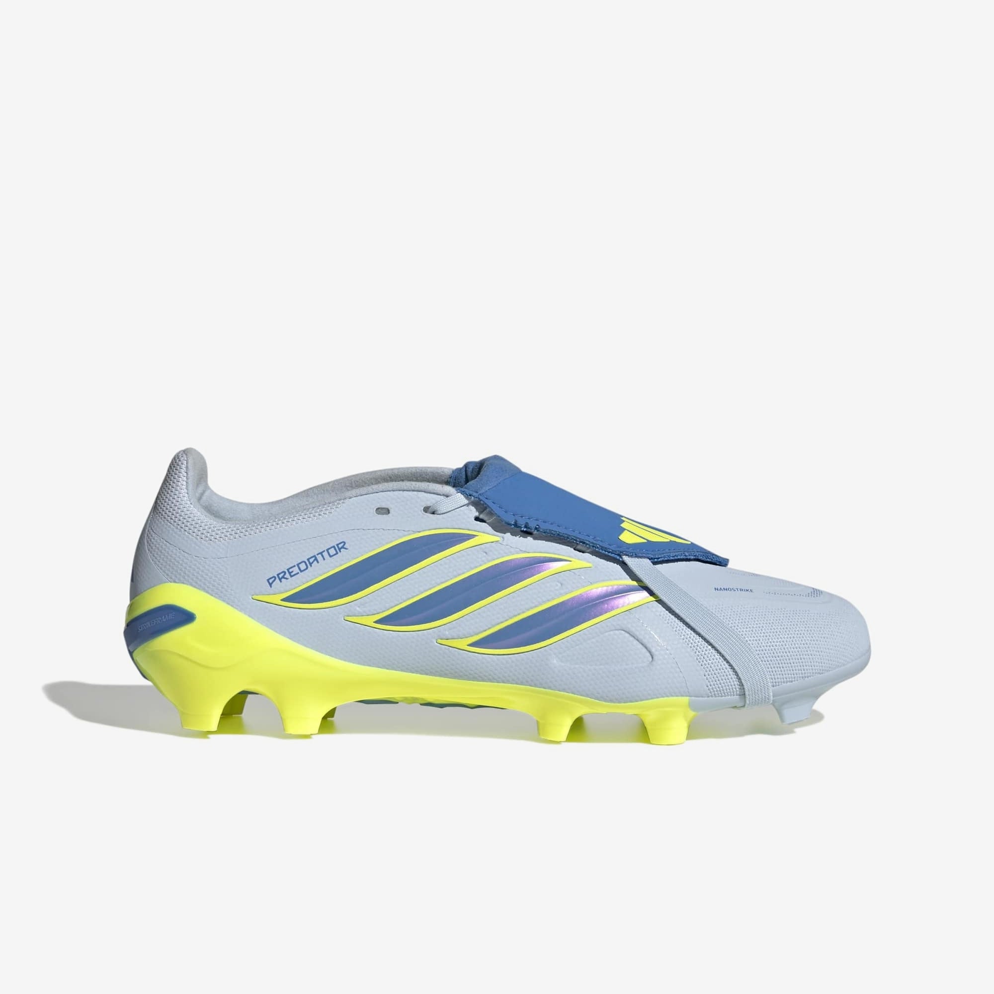 adidas Predator League Fold-Over Tongue Firm-Ground Low-Top Soccer Cleats - Crystal Sky / Ray Blue / Team Solar Yellow 2