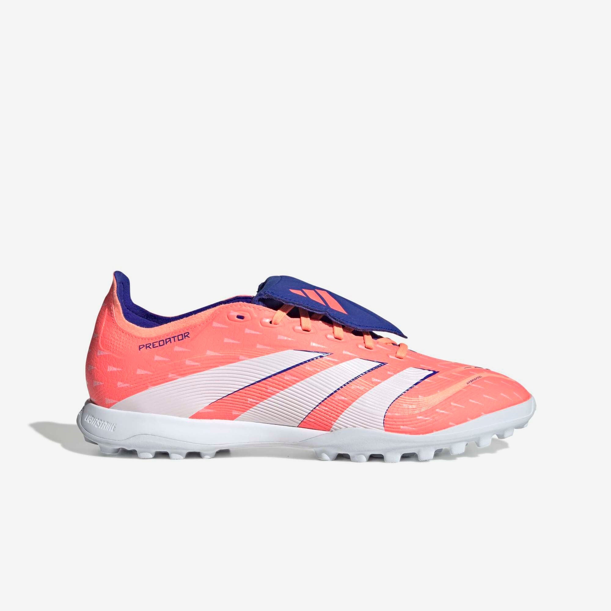 adidas Predator League Fold-Over Tongue Turf Low-Top Soccer Shoes - Signal Coral / Cloud White / Beam Orange