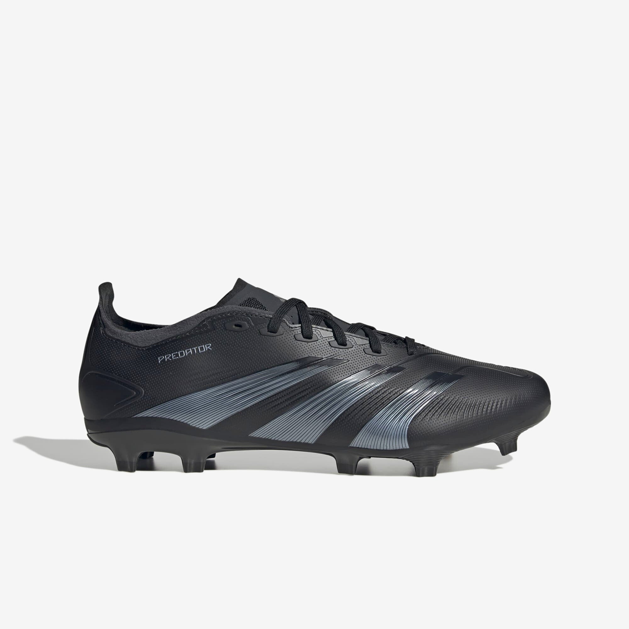 adidas Predator League FG Low-Top Soccer Cleats - Core Black / Carbon / Core Black