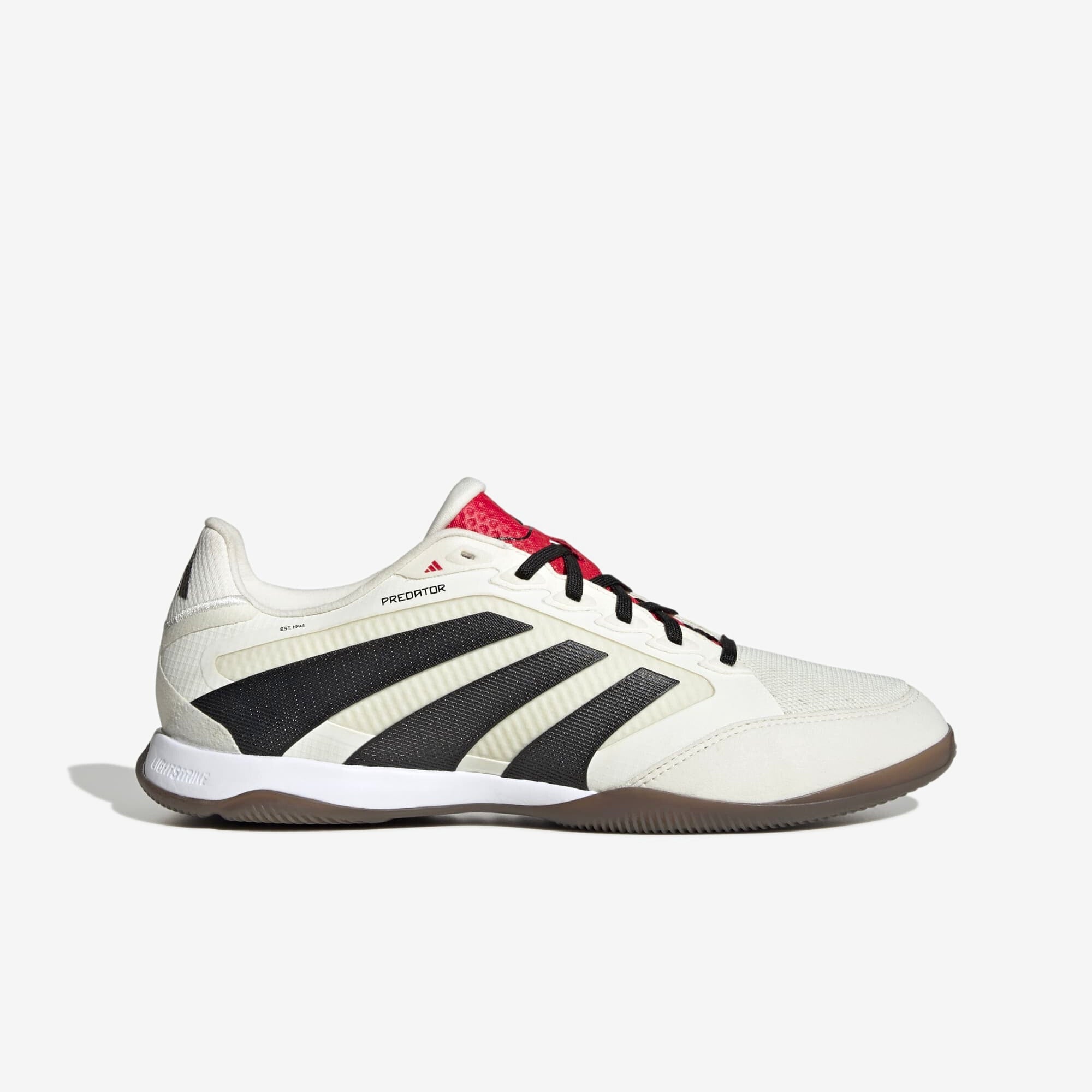 adidas Predator Pro IC Low-Top Soccer Shoes - Off White / Core Black / Pure Ruby