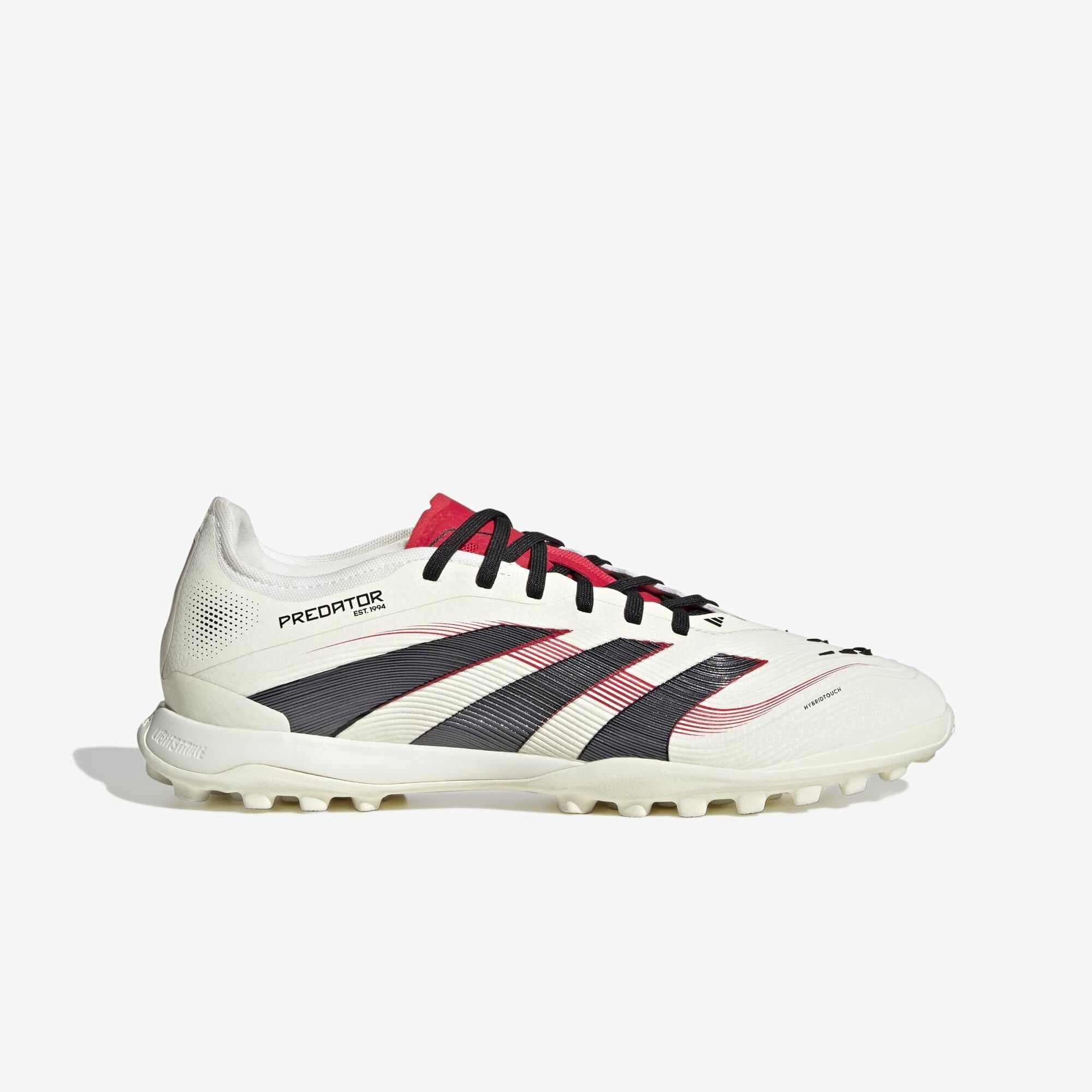 adidas Predator Pro TF Low-Top Soccer Shoes - Off White / Core Black / Pure Ruby