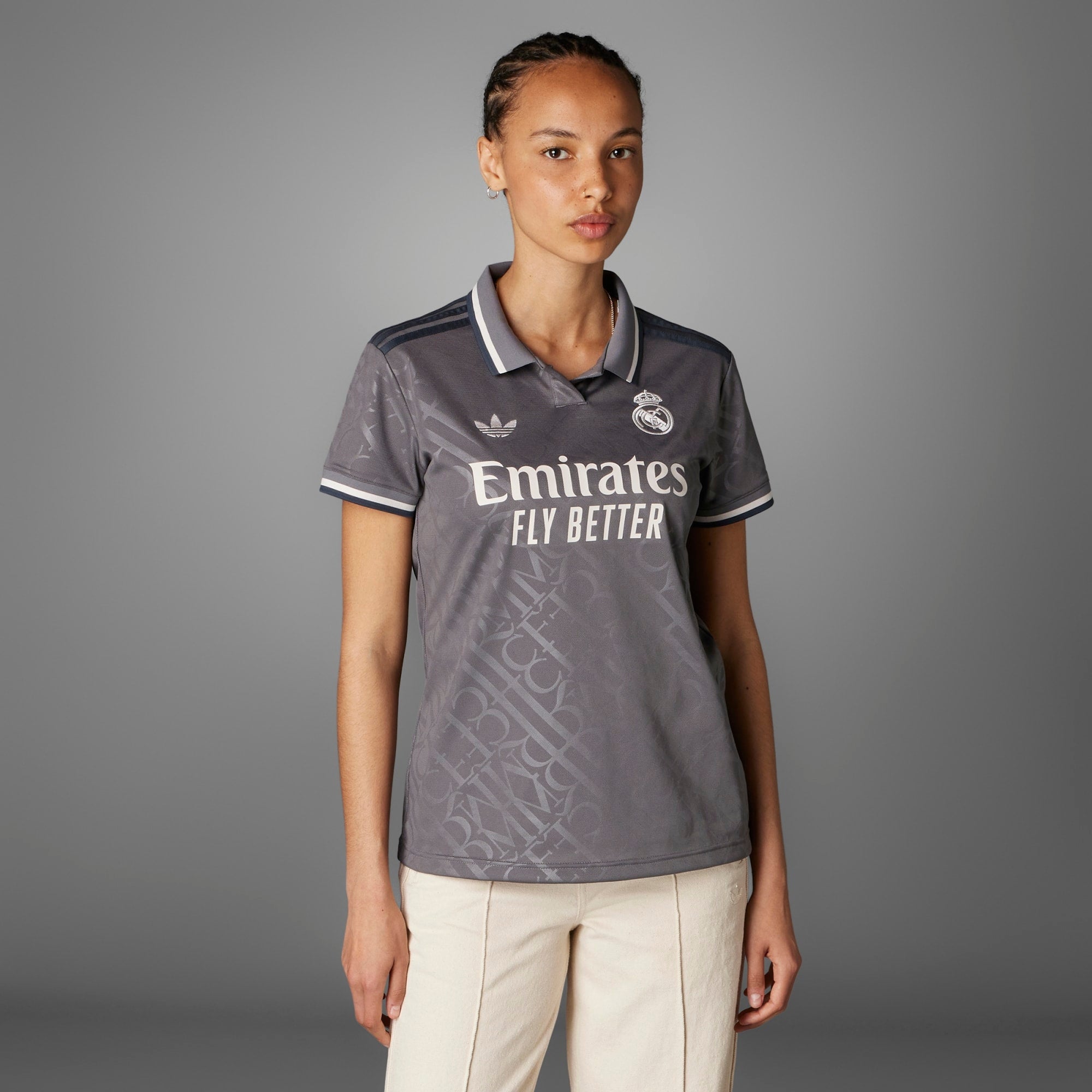 adidas Real Madrid 2024/25 Stadium Third Women's AEROREADY Soccer Replica Jersey - Charcoal