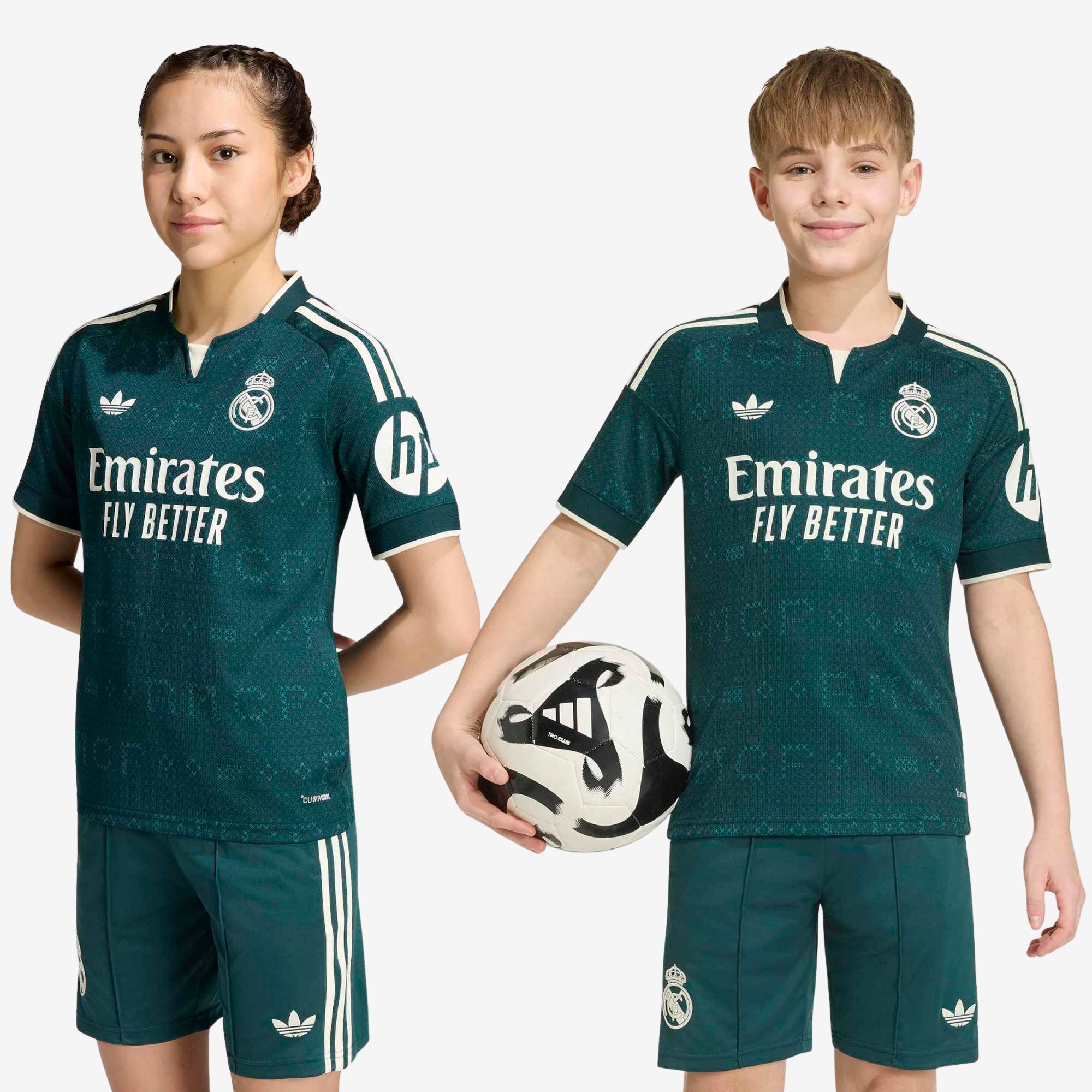 adidas Real Madrid 2026/27 Stadium Away Big Kids' Soccer Jersey - Aurora Ivy