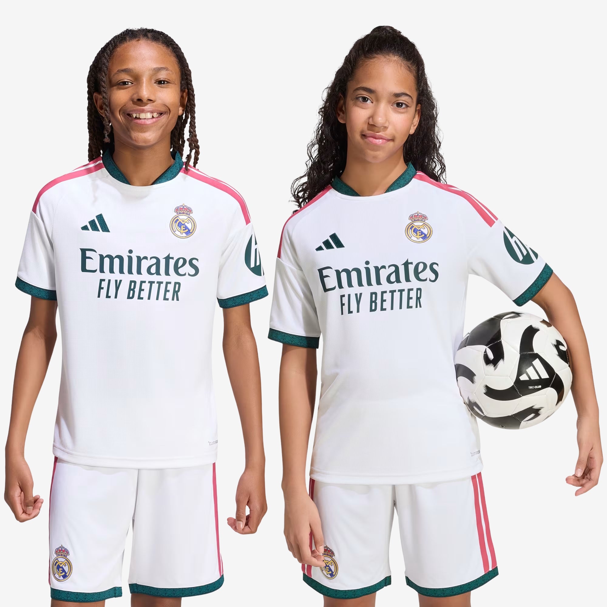 adidas Real Madrid 2026/27 Stadium Home Big Kids' Soccer Jersey - White