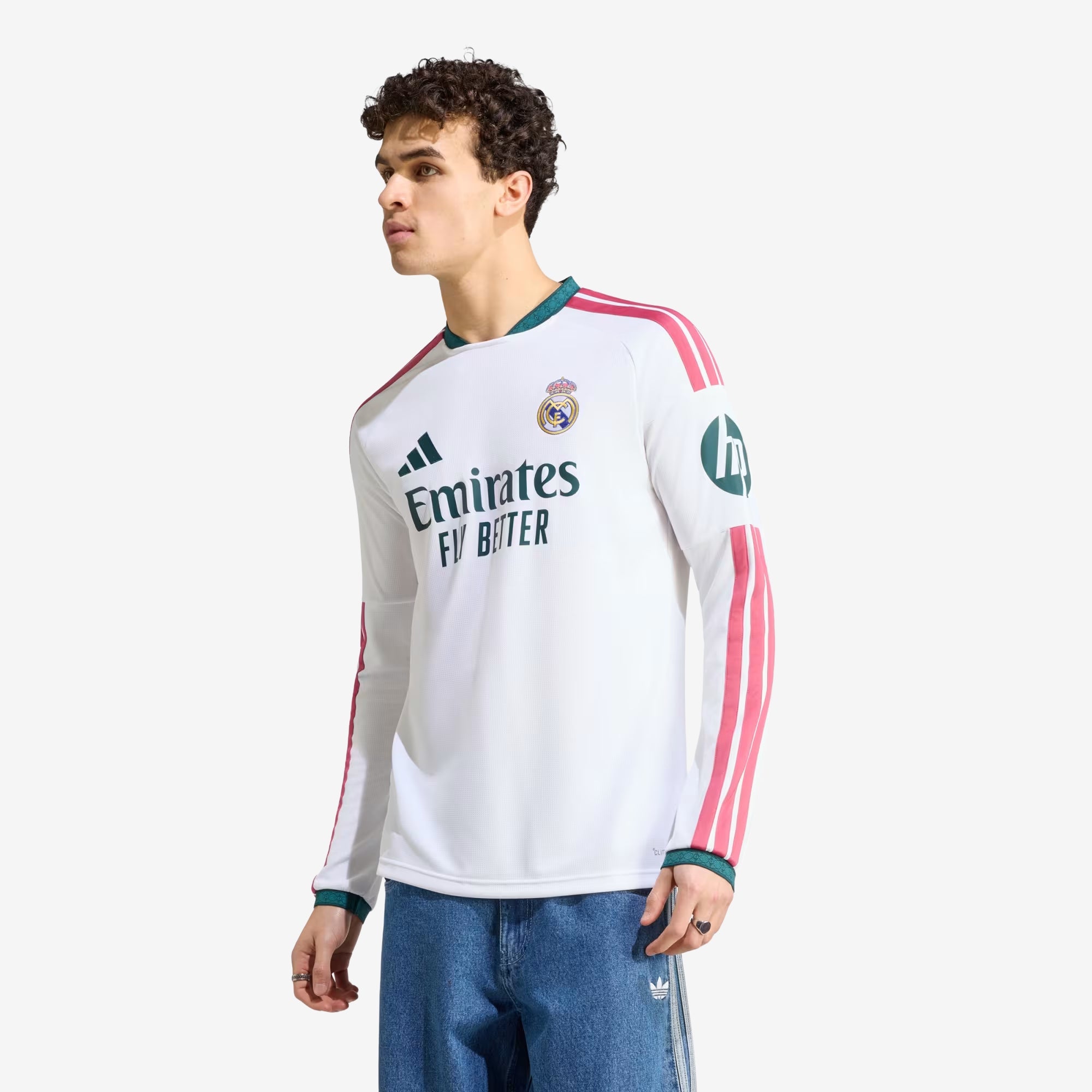 adidas Real Madrid 2026/27 Stadium Home Men's Soccer Long-Sleeve Jersey - White